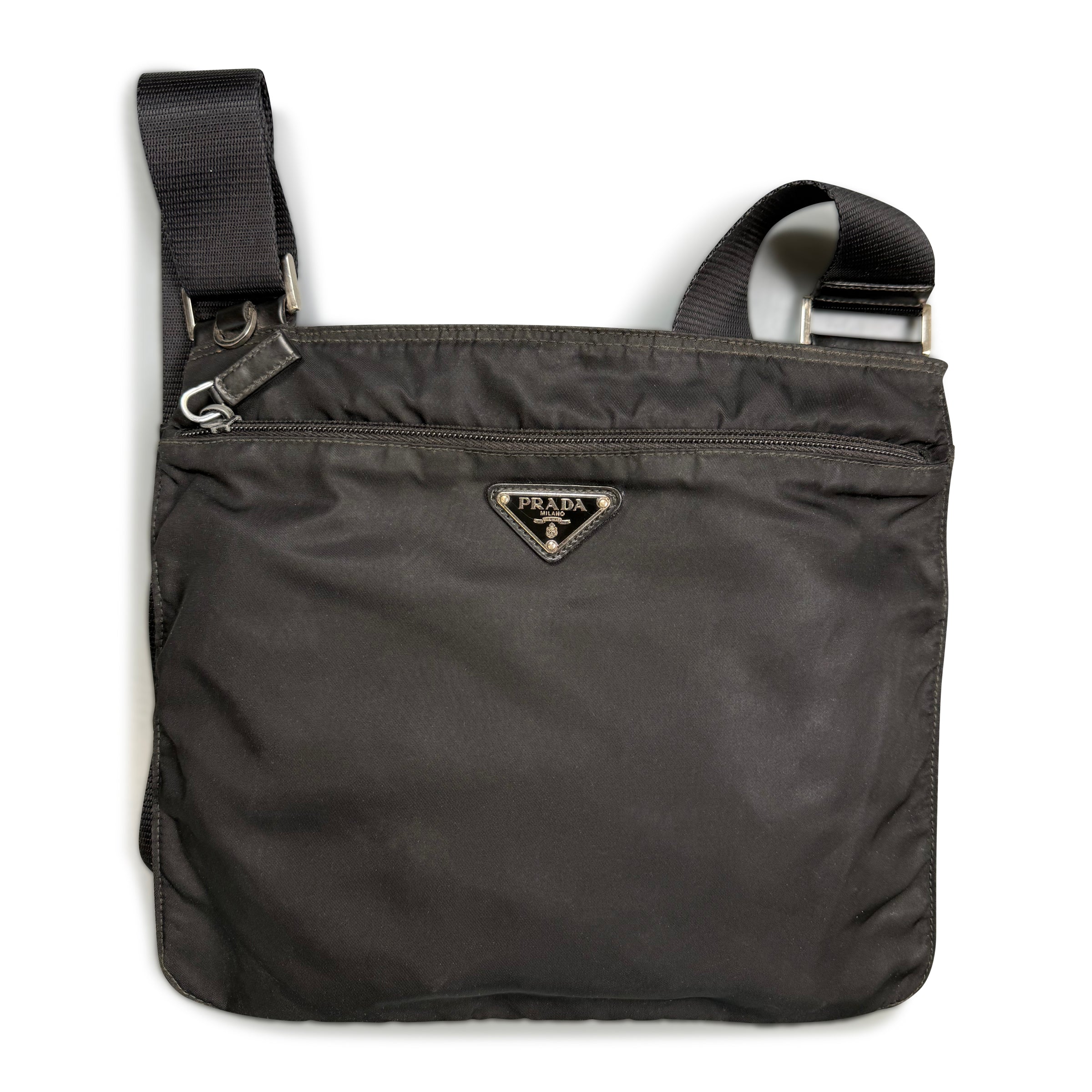 PRADA MESSENGER BAG BLACK - ONE SIZE - Affluent ArchivesUsed HIGH END DESIGNER CLOTHING