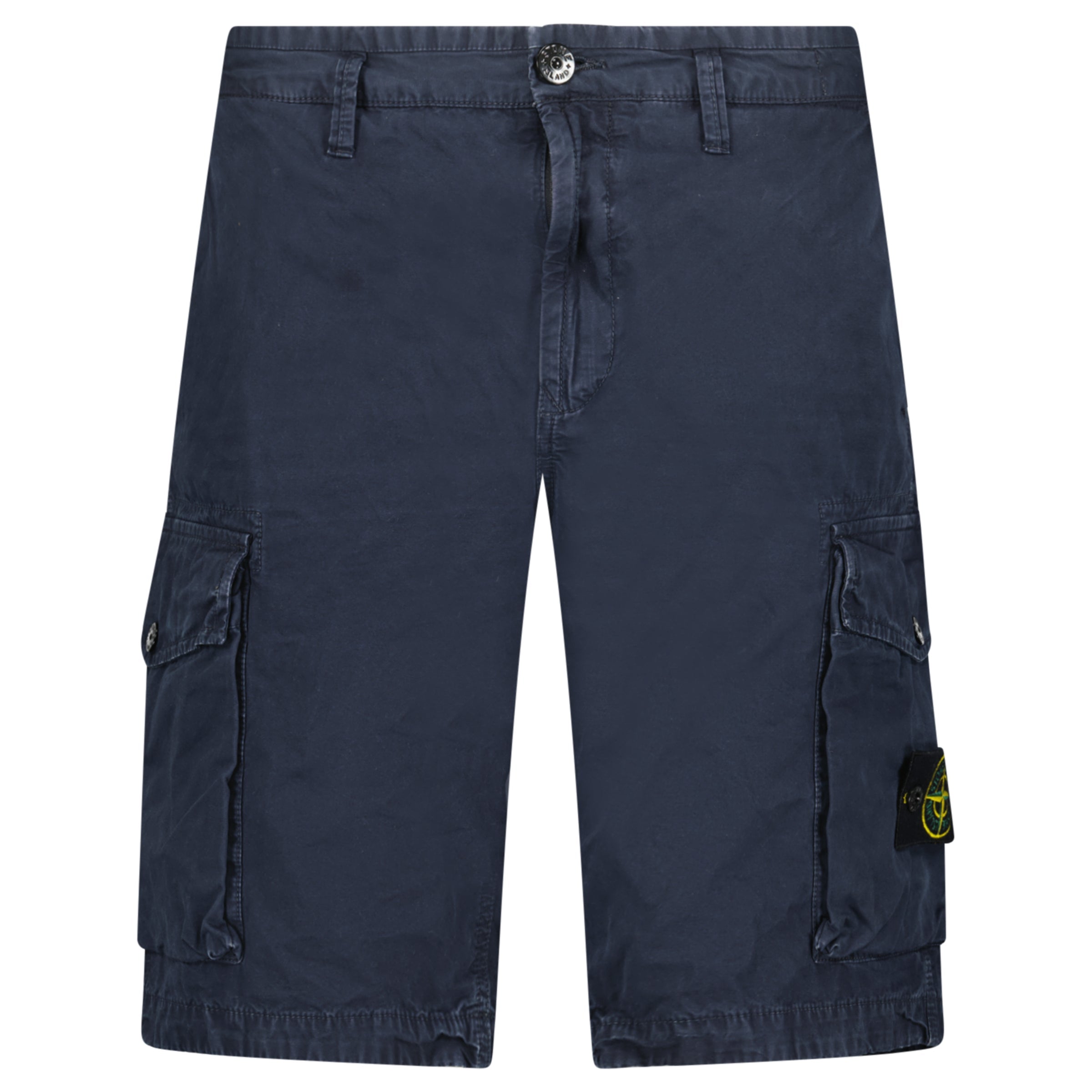 STONE ISLAND NAVY CARGO BADGE SHORTS - XL - Affluent ArchivesUsed HIGH END DESIGNER CLOTHING
