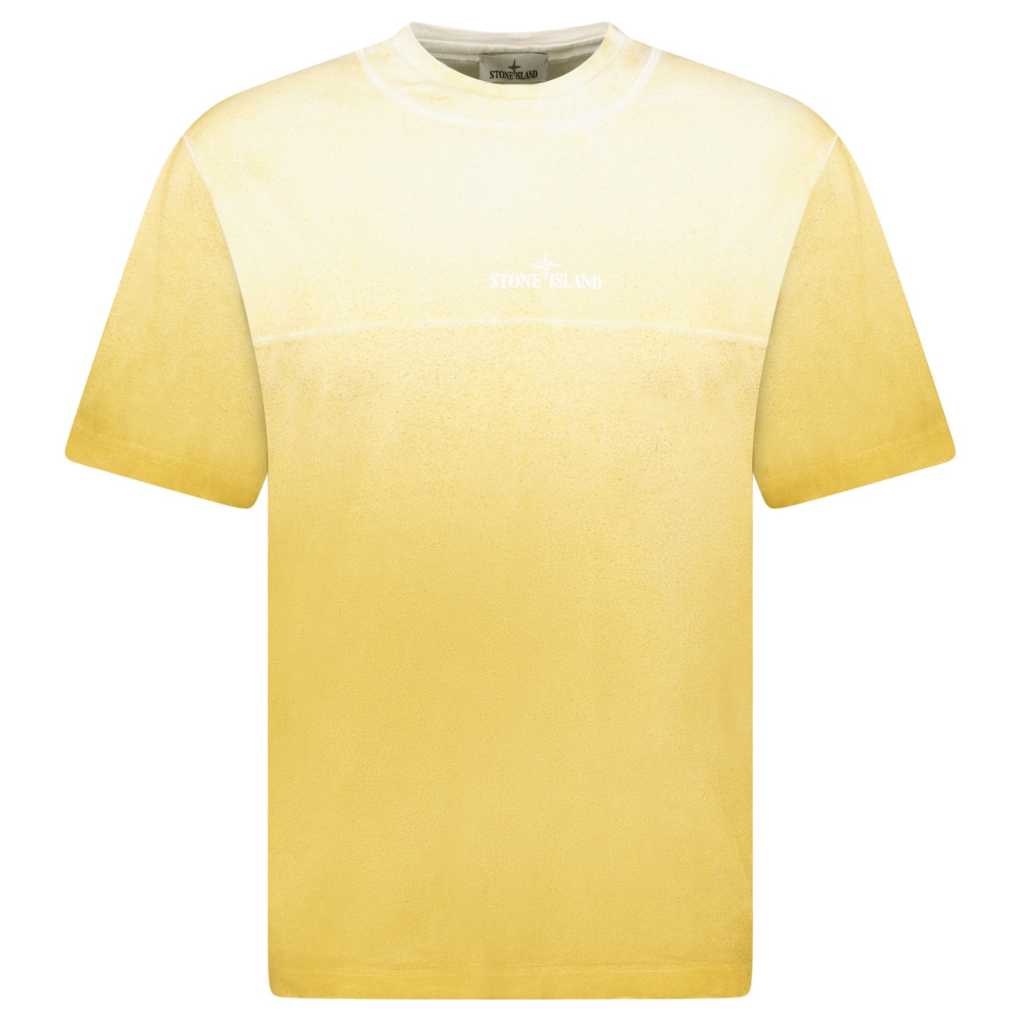 STONE ISLAND WASHED YELLOW HEAVY COTTON T SHIRT - MEDIUM - Affluent ArchivesUsed HIGH END DESIGNER CLOTHING