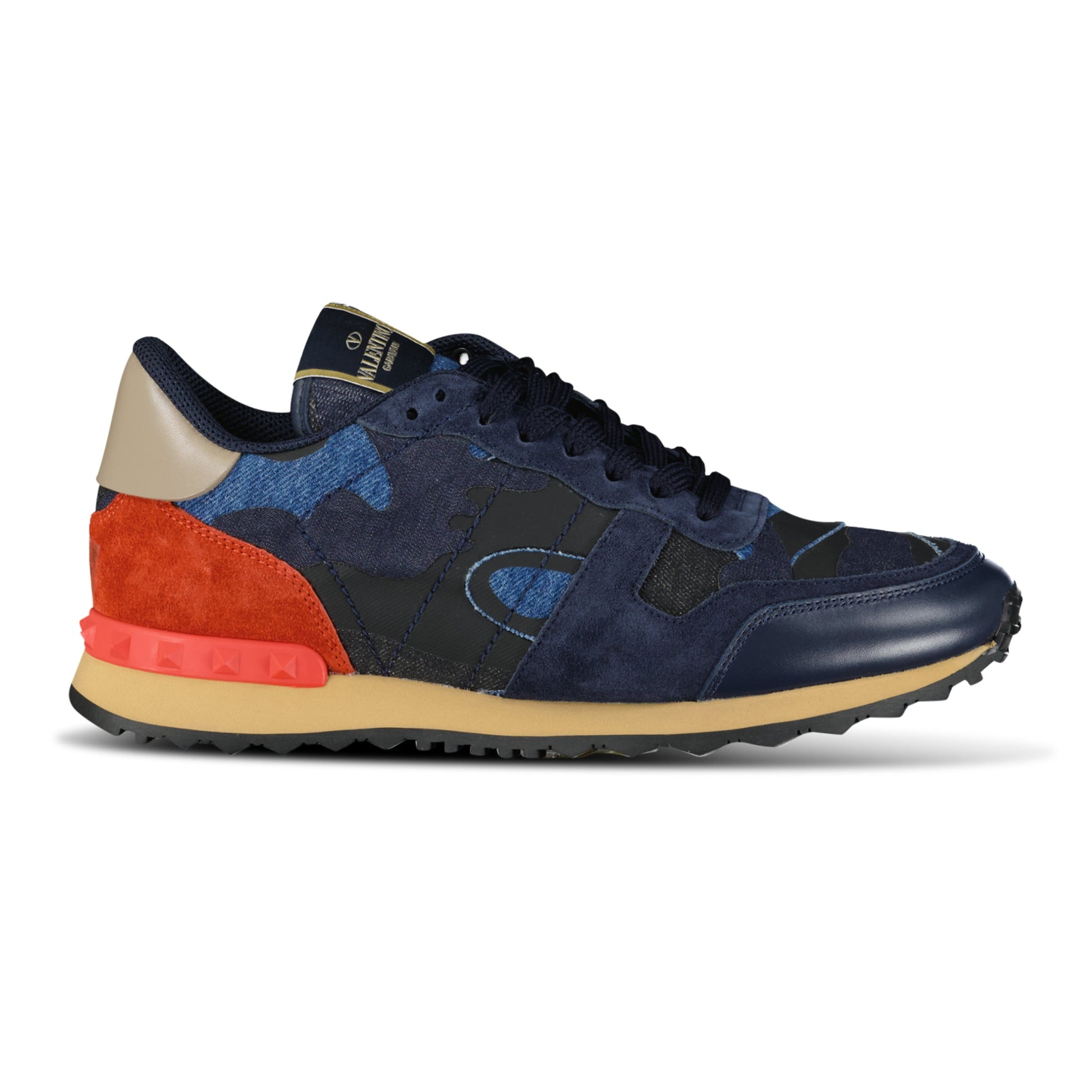 VALENTINO GARAVANI NAVY / DENIM ROCKRUNNER - UK 7 NEW - Affluent ArchivesUsed HIGH END DESIGNER CLOTHING