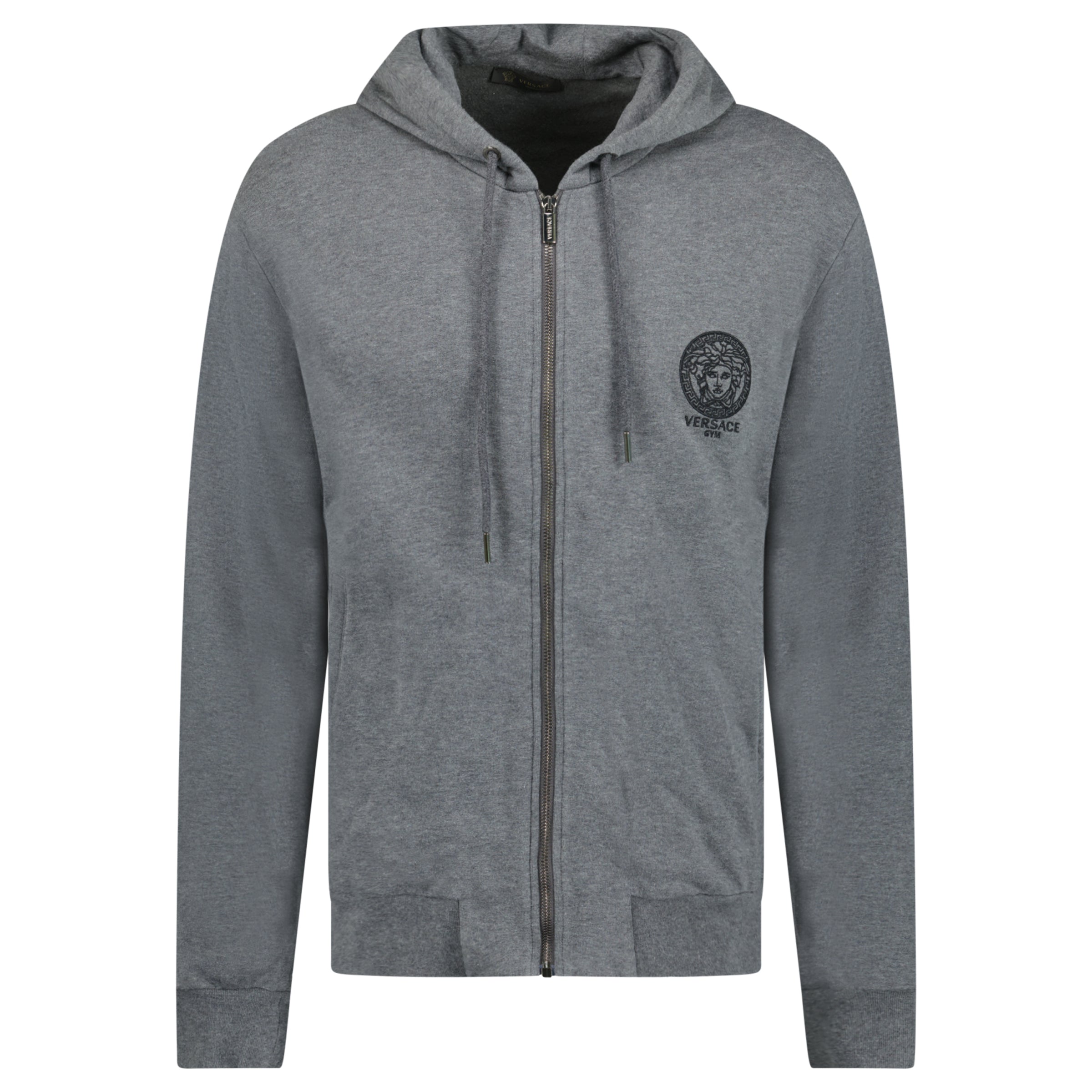 VERSACE GREY HOODIE - MEDIUM - Affluent ArchivesUsed HIGH END DESIGNER CLOTHING