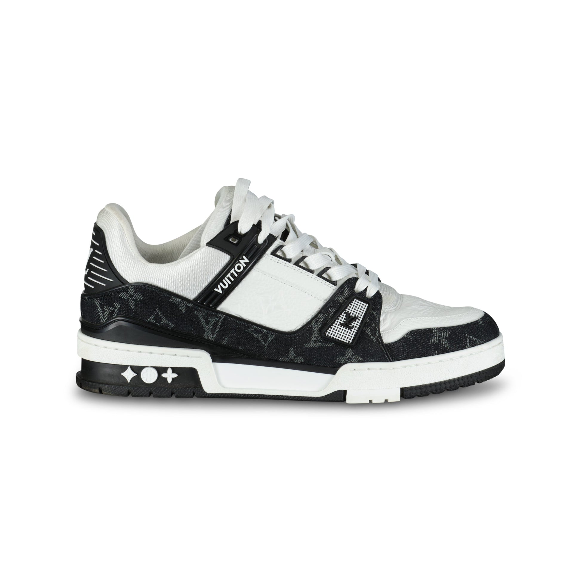 LOUIS VUITTON BLACK DENIM TRAINER - affluentarchivesUsed HIGH END DESIGNER CLOTHING