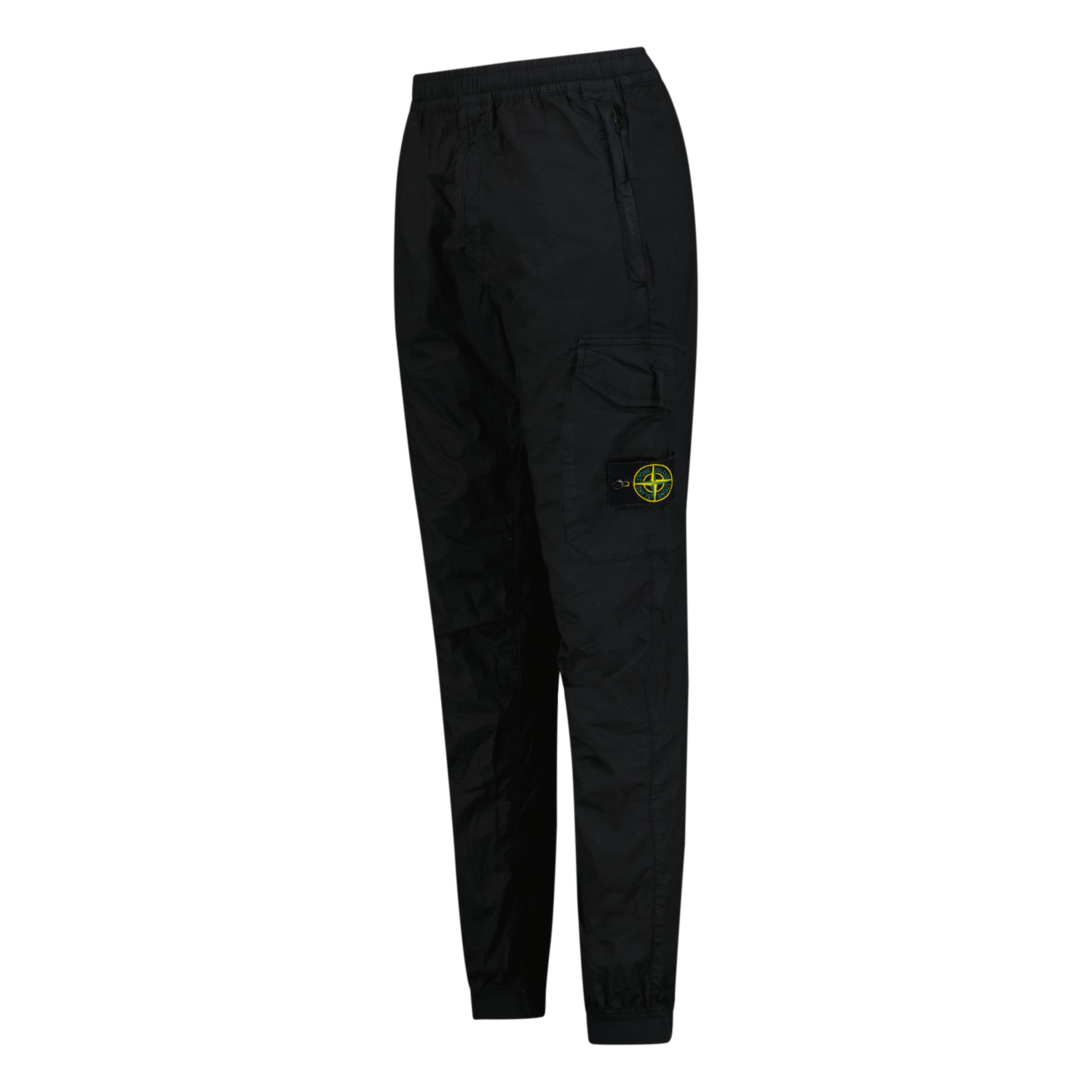STONE ISLAND COMPASS CARGO TROUSERS BLACK - 30W - affluentarchivesUsed HIGH END DESIGNER CLOTHING