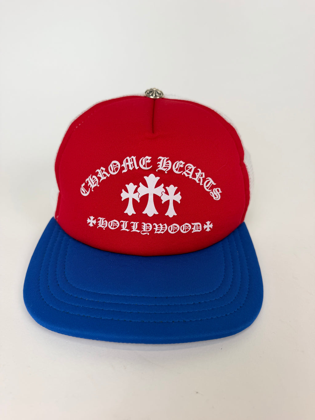 CHROME HEARTS TRIPLE CROSS TRUCKER CAP - ONE SIZE | PRE OWNED