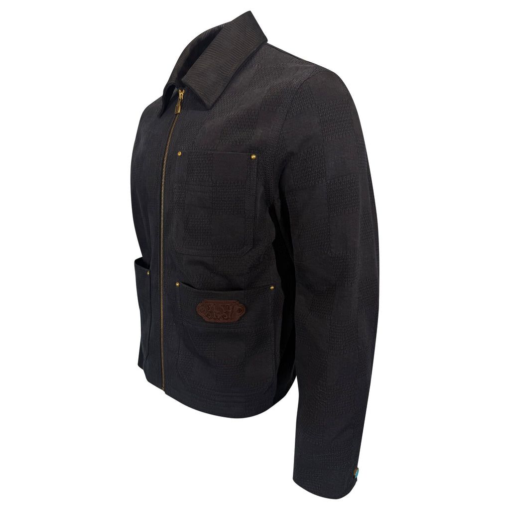LOUIS VUITTON BLACK WORKER DAMIER JACKET - SMALL (Fits Medium) | PRE OWNED
