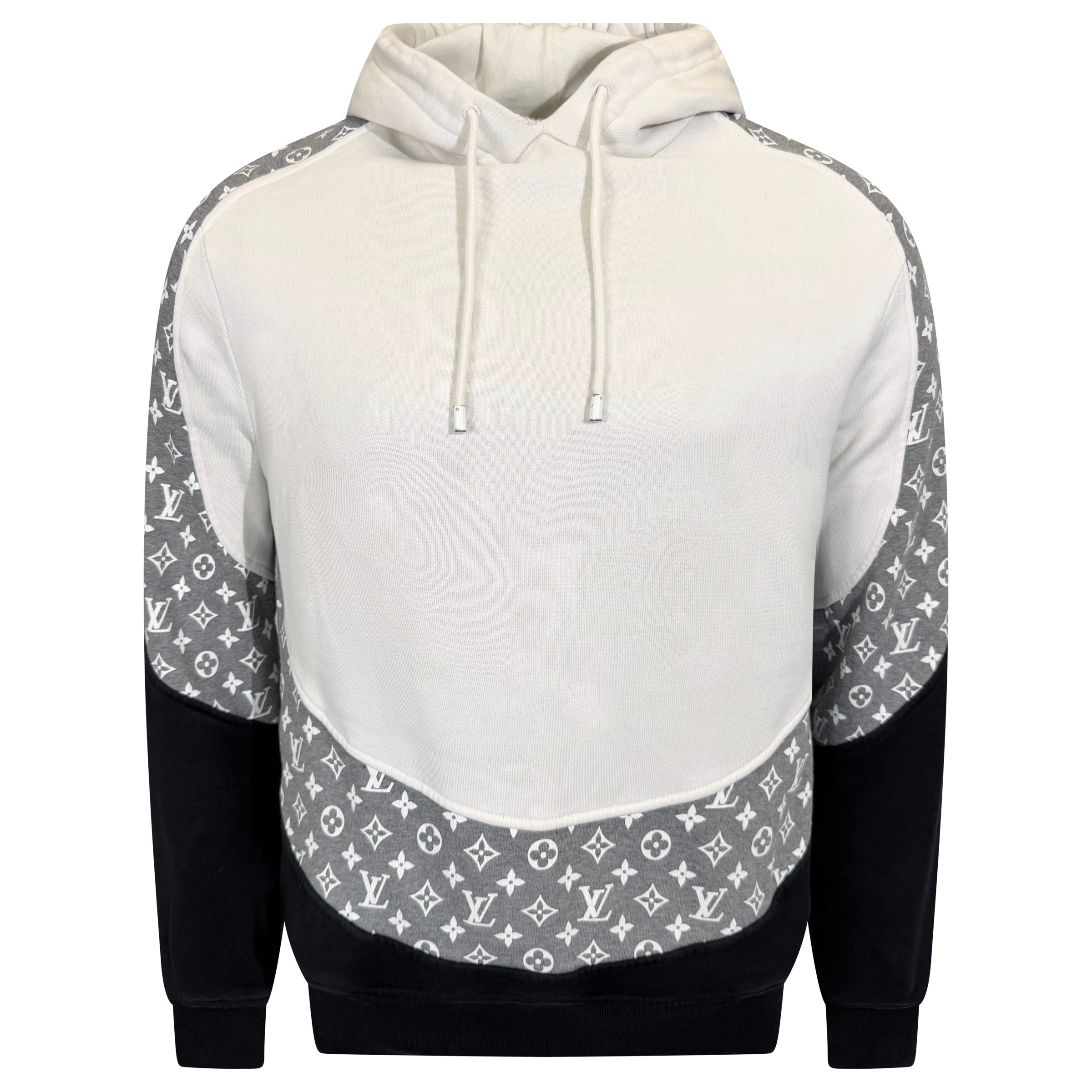 LOUIS VUITTON CIRCLE MONOGRAM WHITE HOODIE - MEDIUM | PRE OWNED