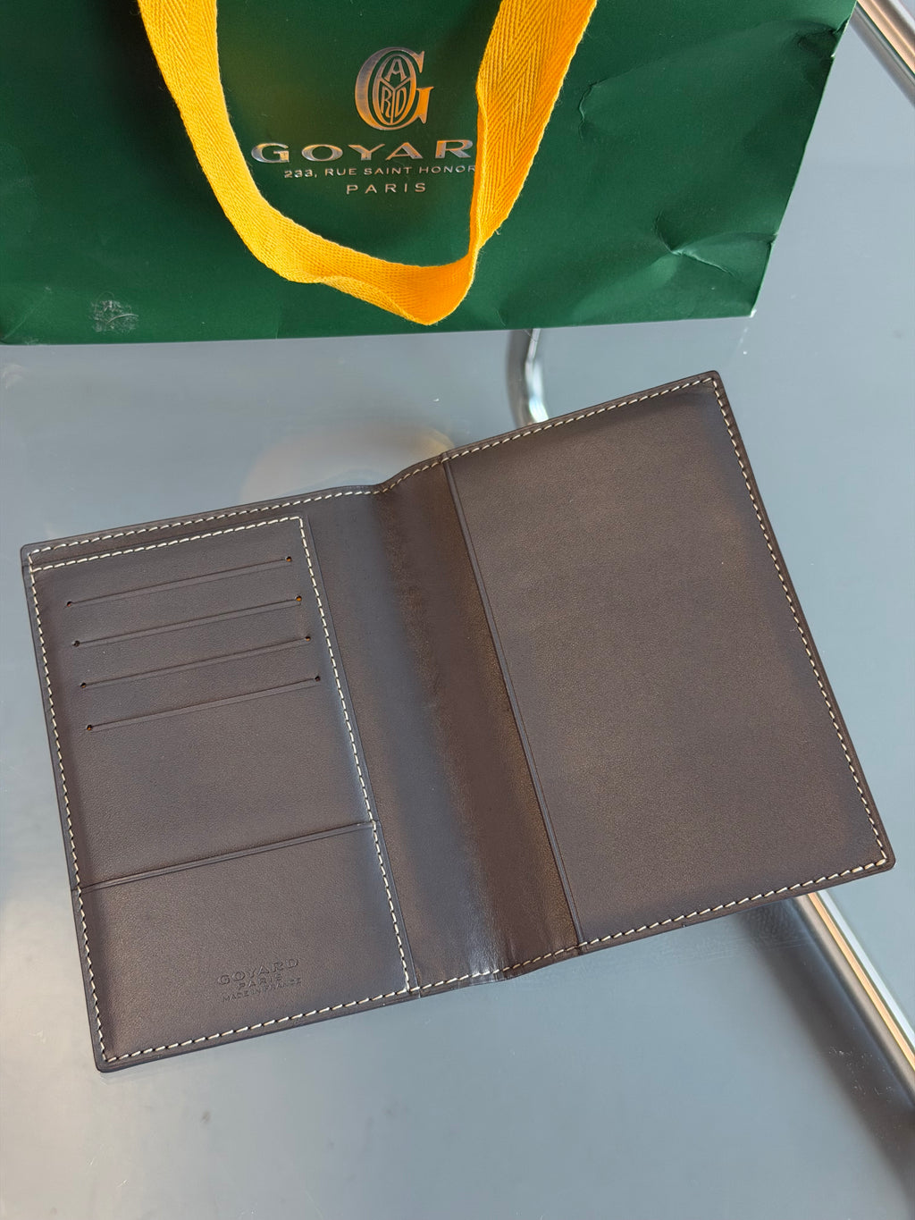 GOYARD GREY PASSPORT HOLDER | PRE OWNED