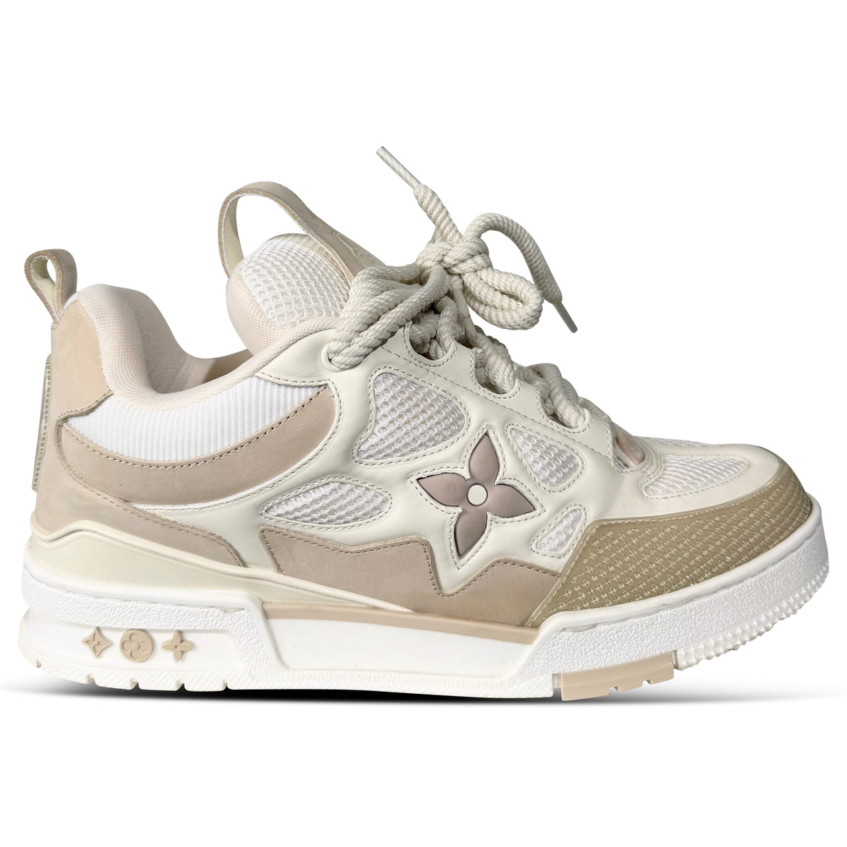 LOUIS VUITTON SKATE SNEAKER BEIGE - UK 7.5 (Fits 8.5) | PRE OWNED