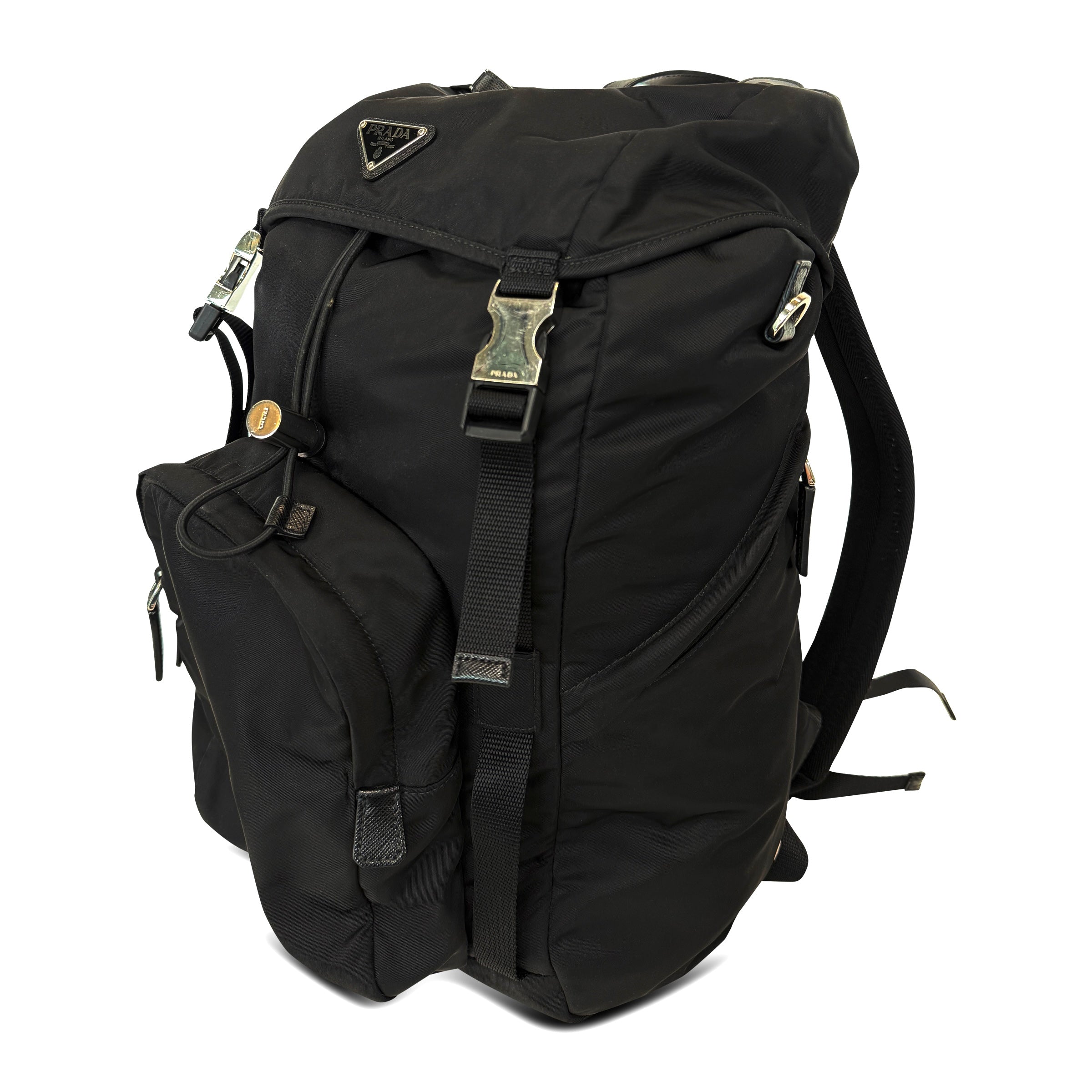 PRADA RE NYLON PLAQUE RUCKSACK