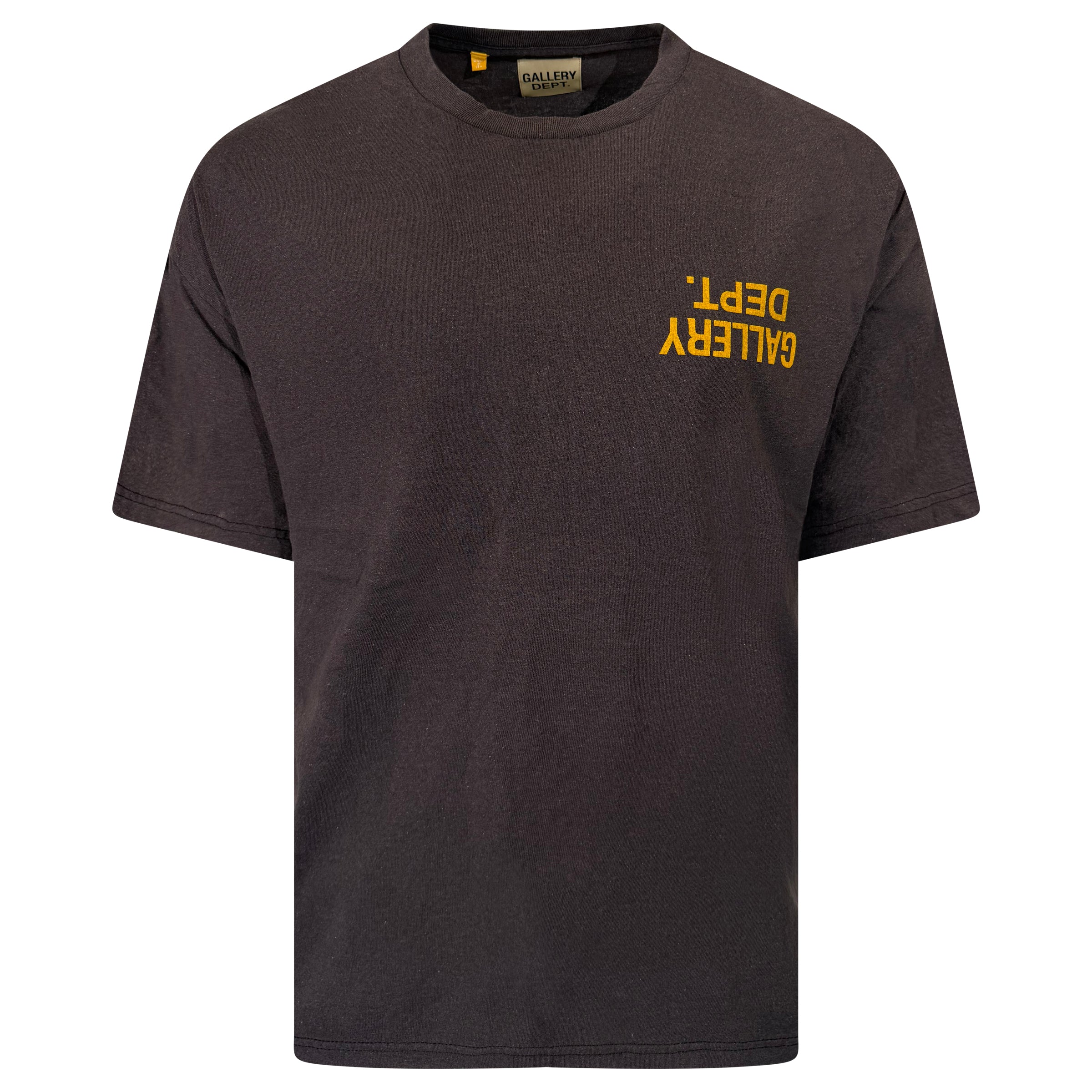 GALLERY DEPT GREY / YELLOW T SHIRT - XL | PRE OWNED