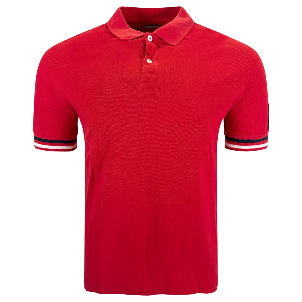 MONCLER MAGLIA RED LOGO POLO - XL | PRE OWNED