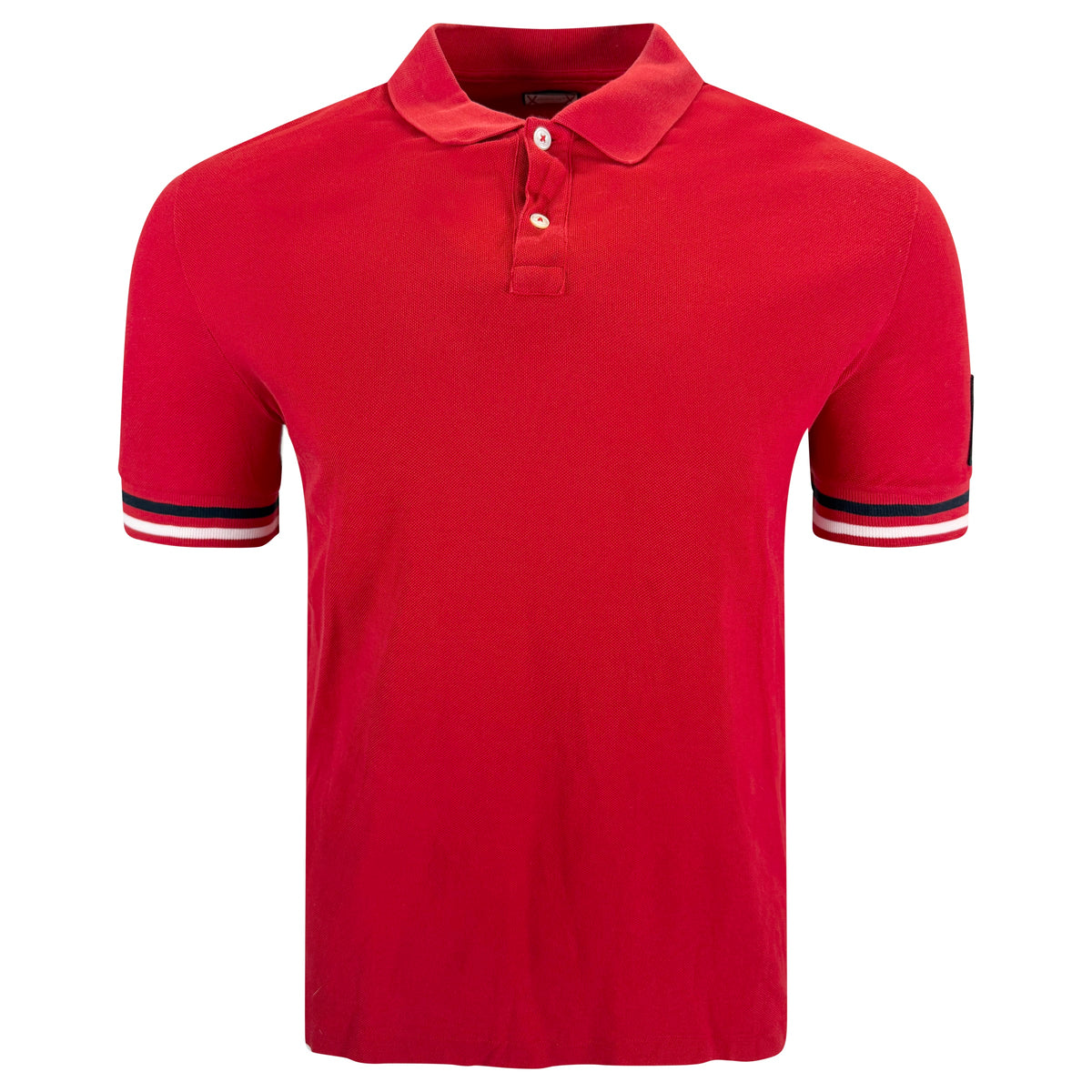 MONCLER MAGLIA RED LOGO POLO - XL | PRE OWNED