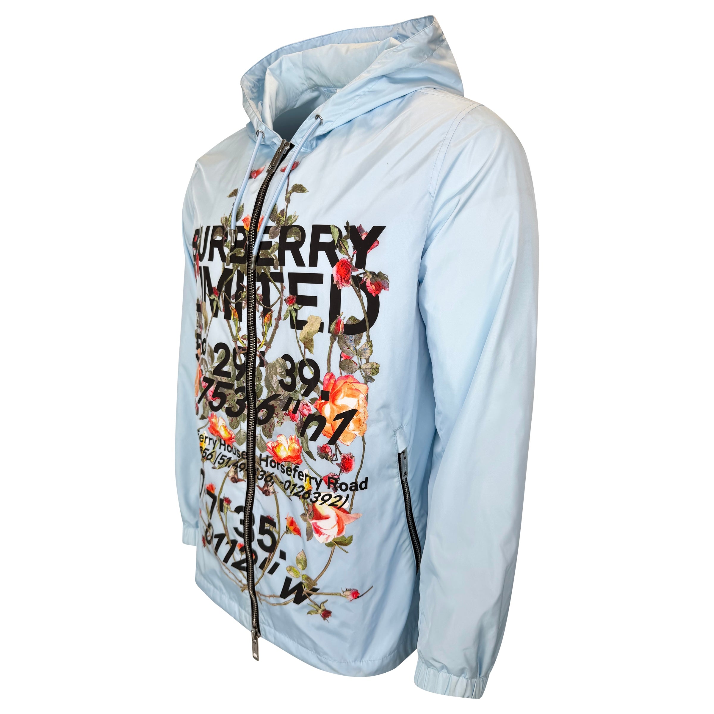 BURBERRY LIGHT BLUE WINDBREAKER - MEDIUM (Fits Large) | PRE OWNED