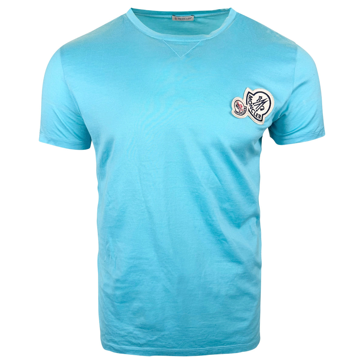 MONCLER T SHIRT LIGHT BLUE T SHIRT - MEDIUM | PRE OWNED