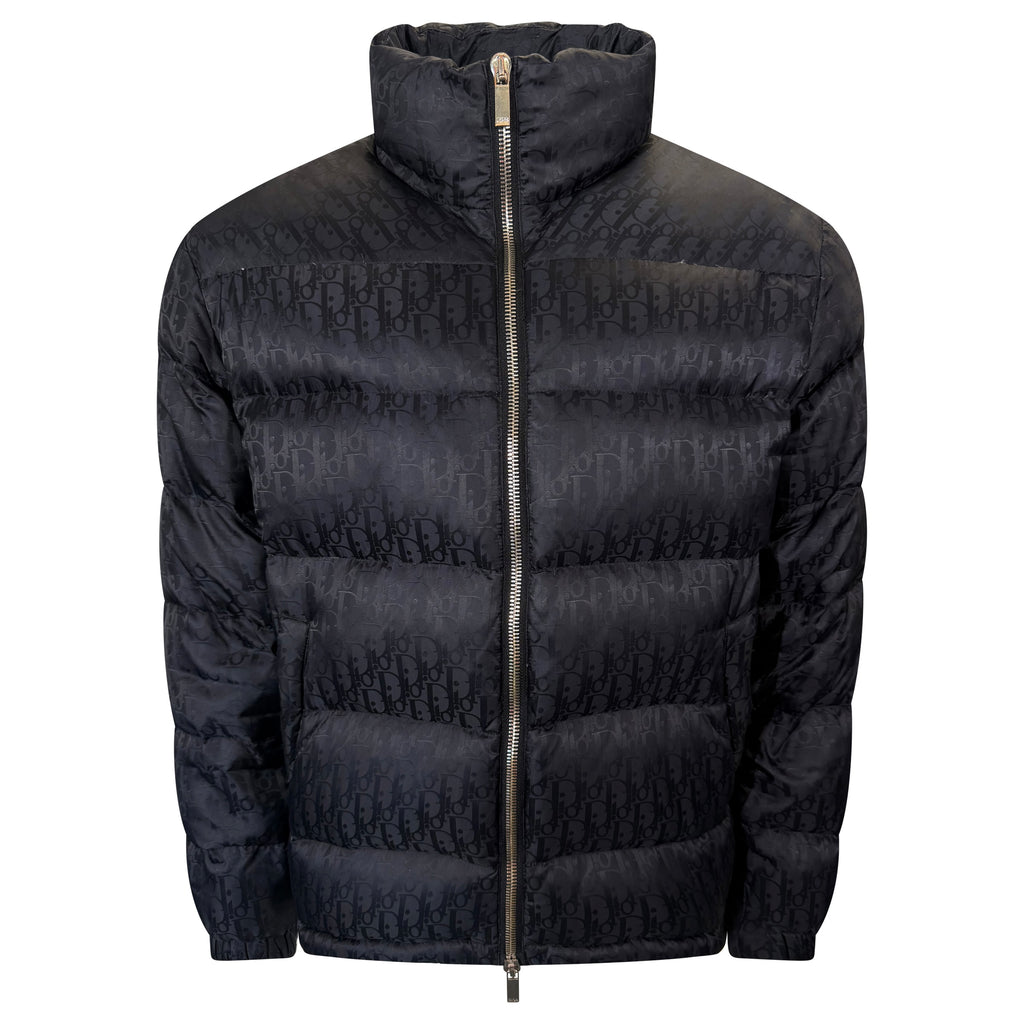 DIOR JACQUARD OBLIQUE COAT NAVY - XL (52) | PRE OWNED