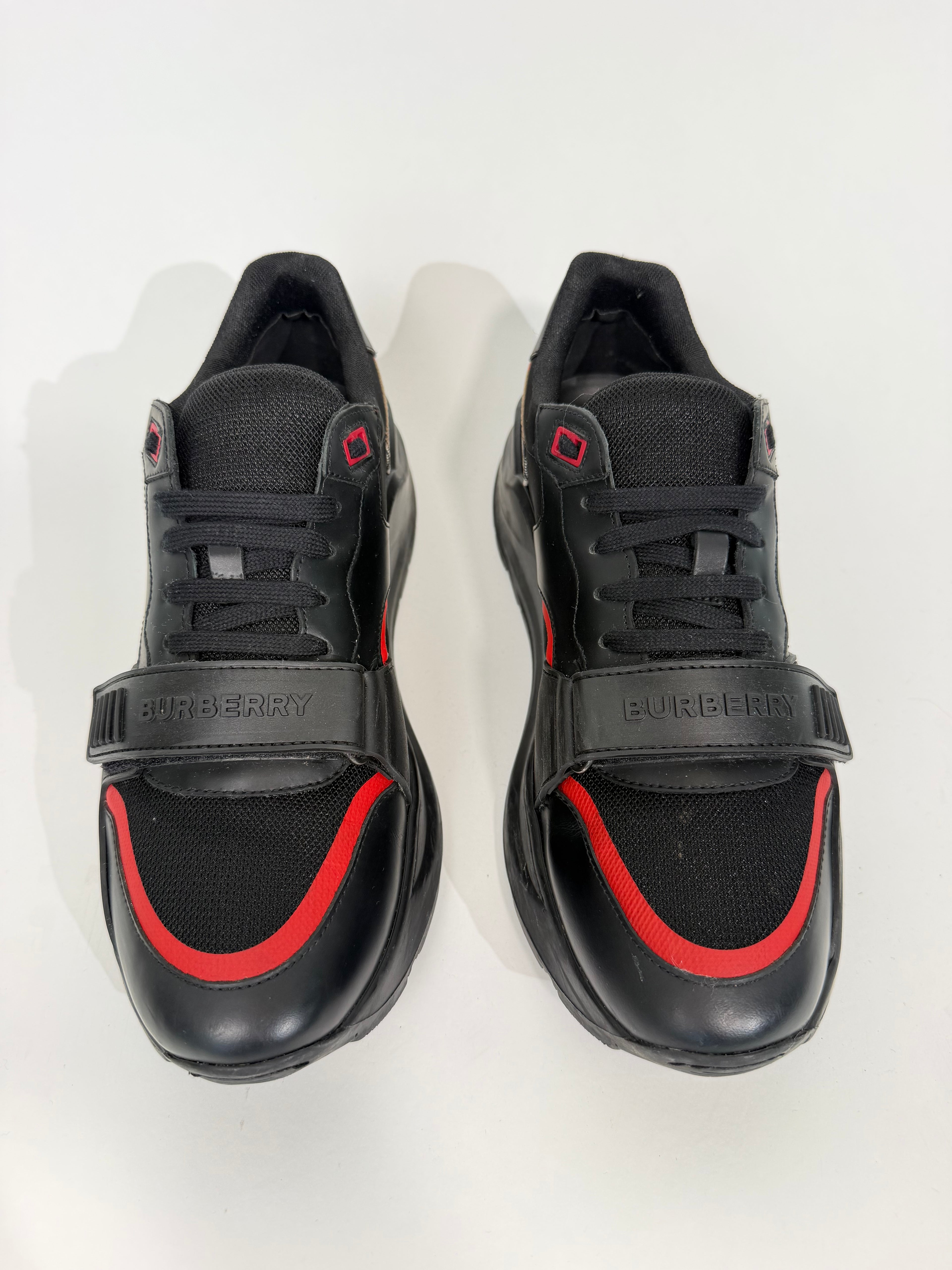 BURBERRY BLACK TRAINER - UK 10 (Fit 11) | PRE OWNED