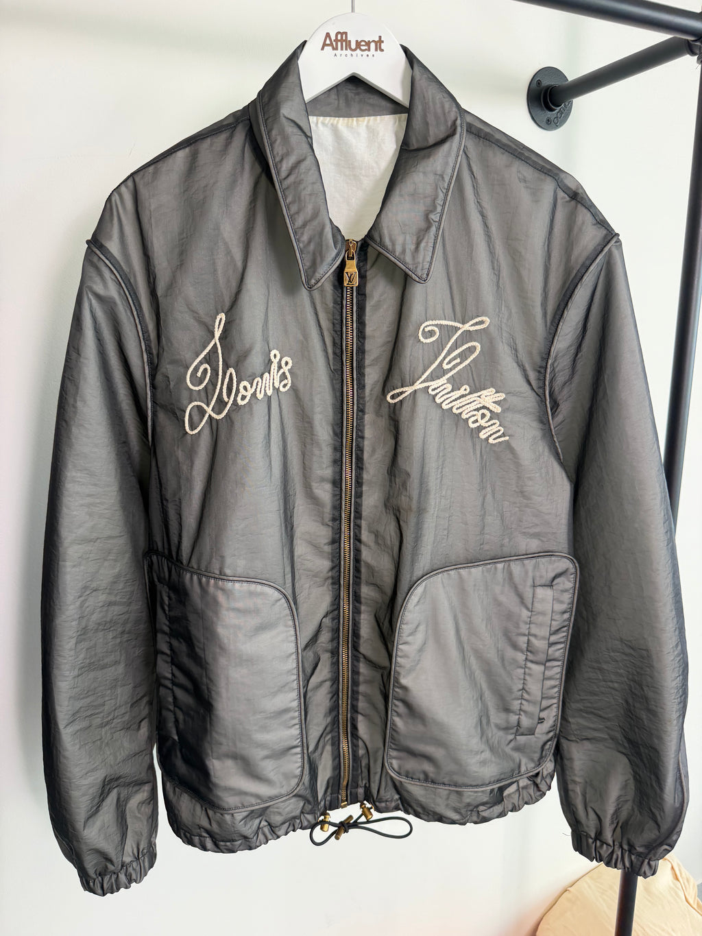 LOUIS VUITTON GREY NAUTICAL EMBROIDERED JACKET - LARGE (50) | PRE OWNED