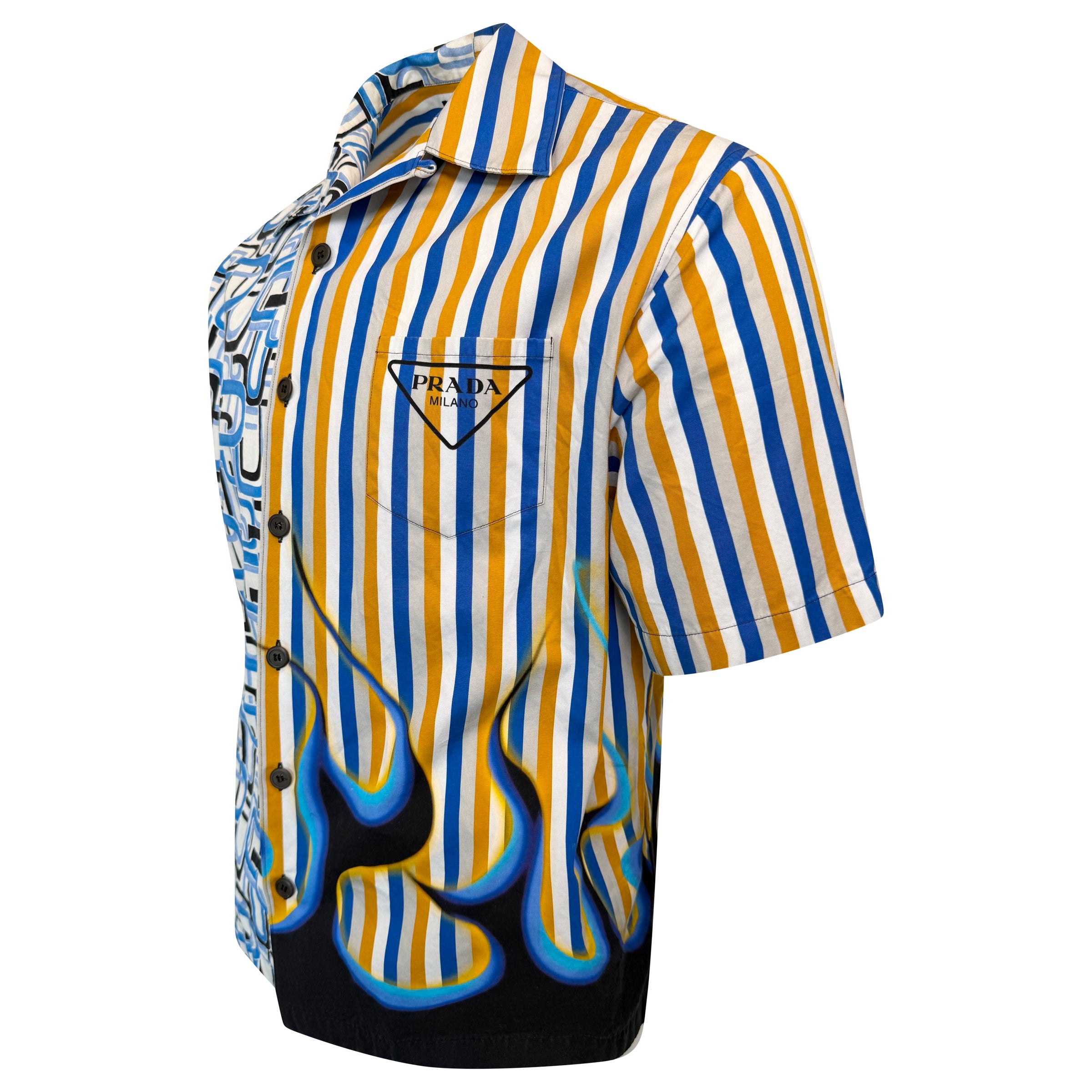 PRADA STRIPED SHIRT - XL (Fits Large)| PRE OWNED