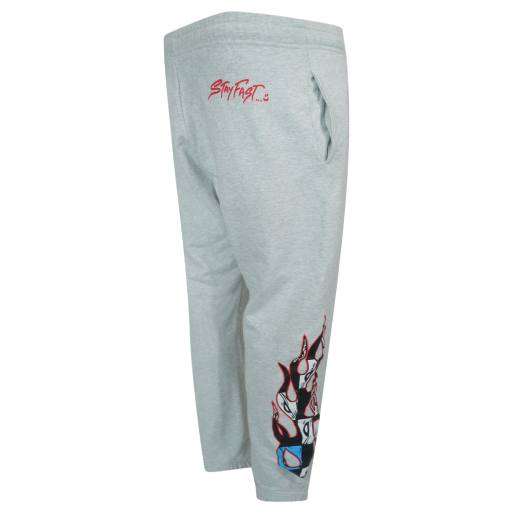 CHROME HEARTS GREY MATTY BOY TRACK PANTS - LARGE (Fit Medium) | PRE OWNED