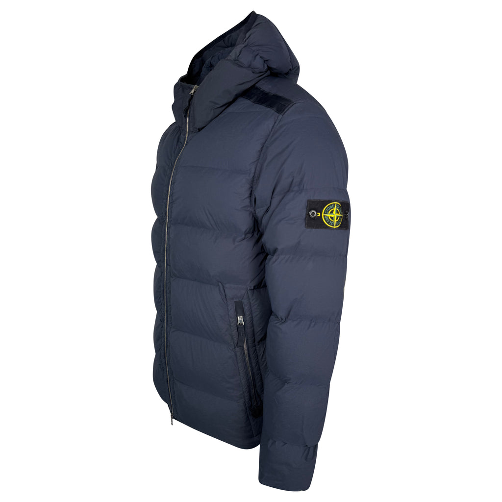 STONE ISLAND QUILTED PUFFER COAT NAVY - LARGE