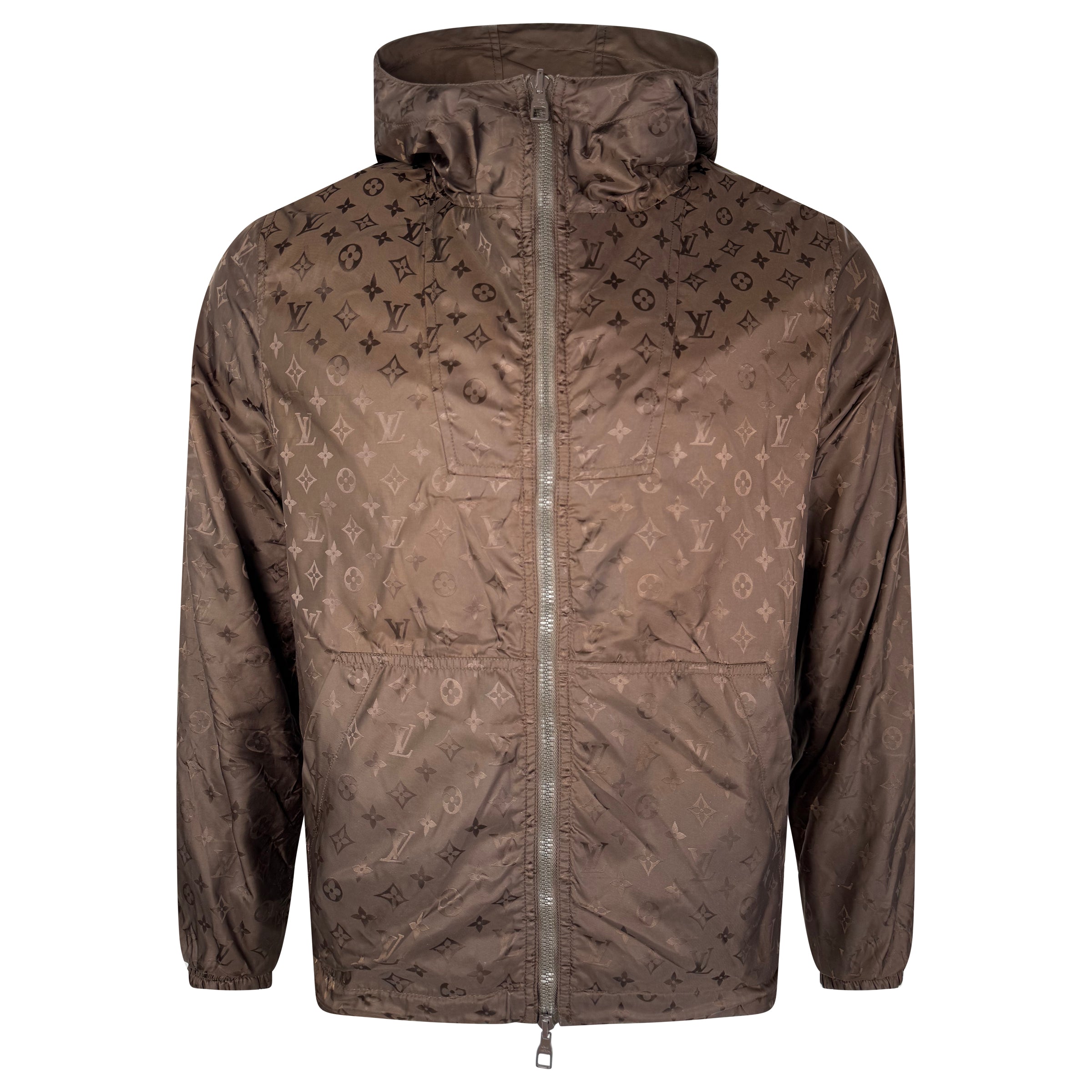 LOUIS VUITTON BROWN MONOGRAM REVERSIBLE JACKET - 46 (S)