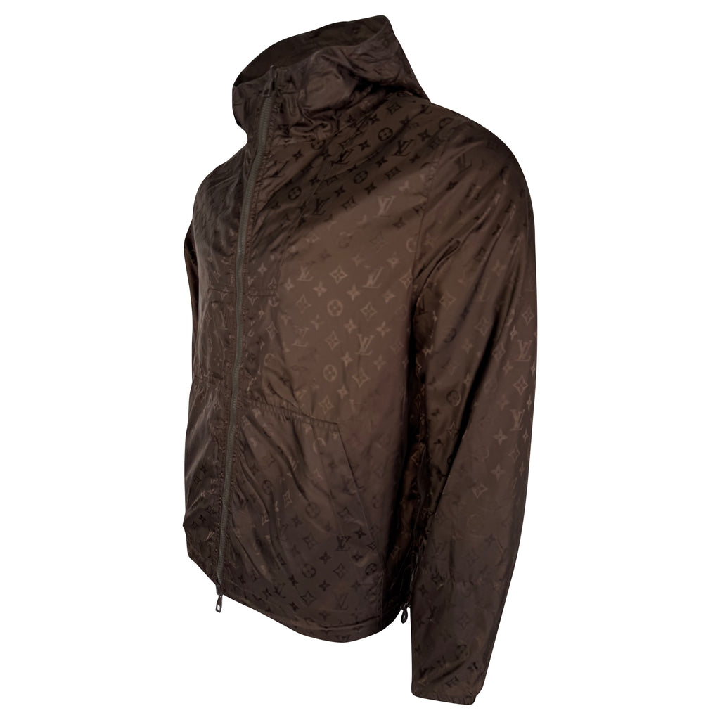 LOUIS VUITTON BROWN MONOGRAM REVERSIBLE JACKET - 46 (S)