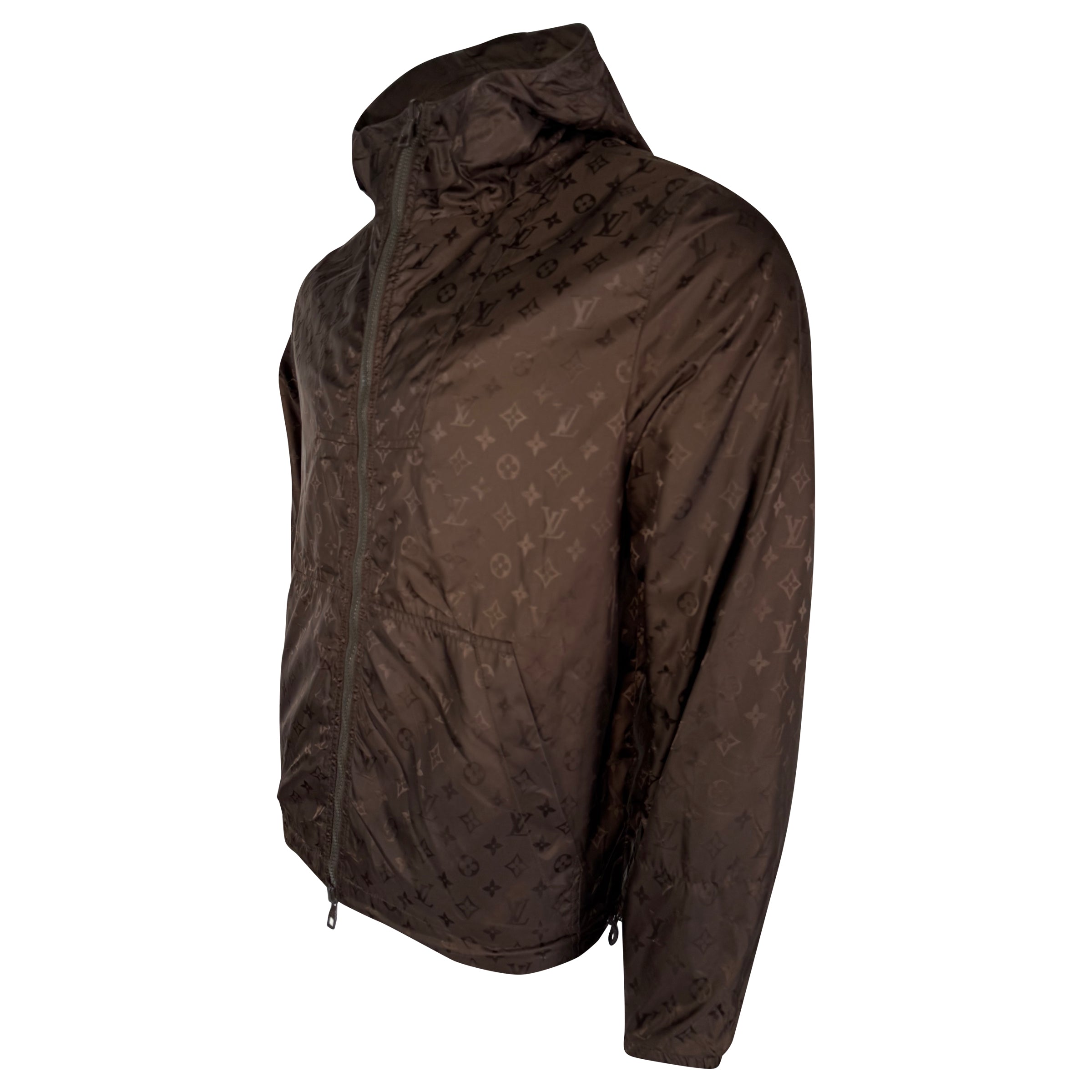 LOUIS VUITTON BROWN MONOGRAM REVERSIBLE JACKET - 46 (S)