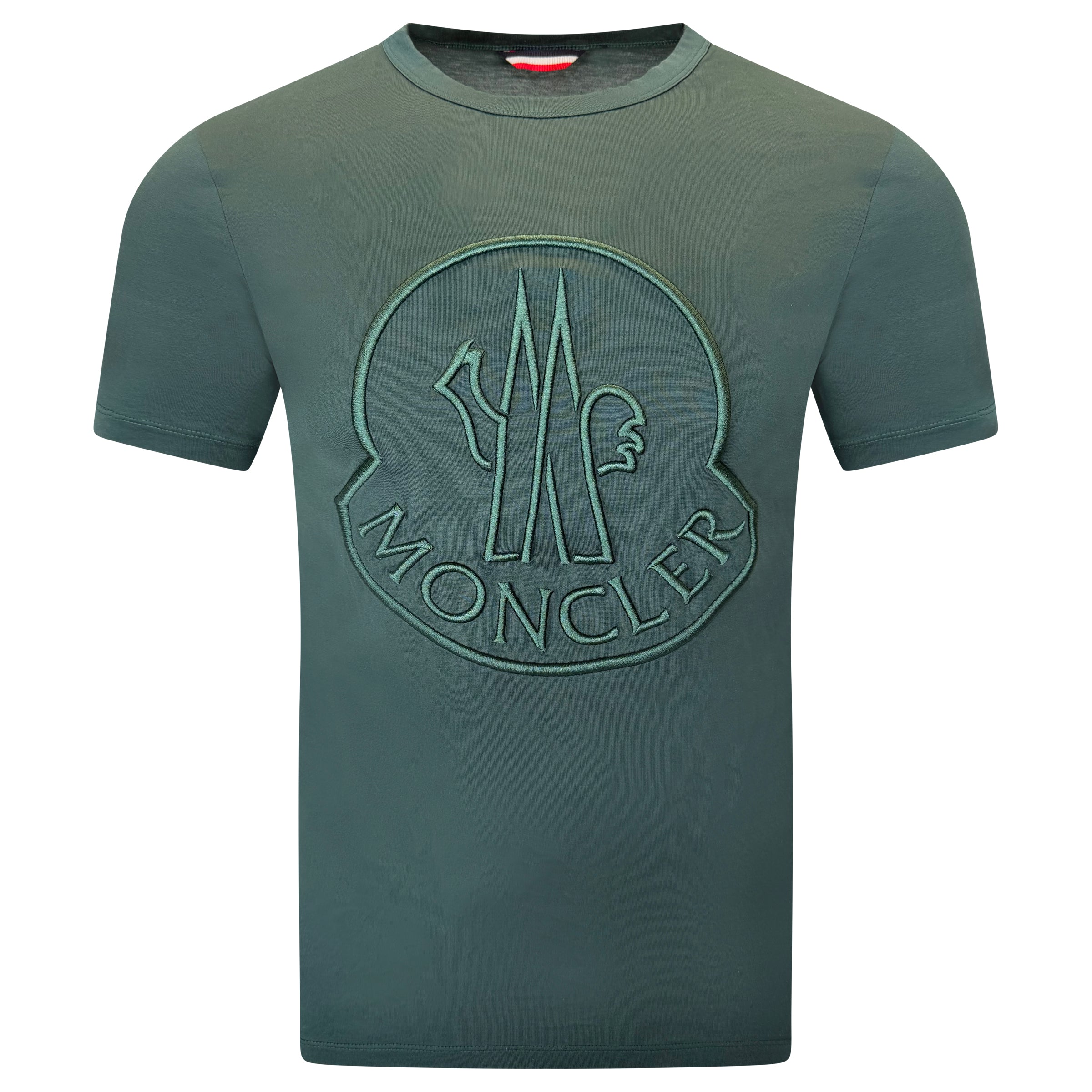 MONCLER GREEN LOGO T SHIRT - SMALL | PRE OWNED