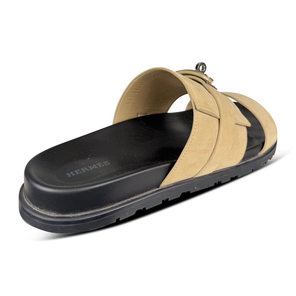 HERMES BEIGE JACKSON SANDAL - UK 9 (Fits 10) | PRE OWNED