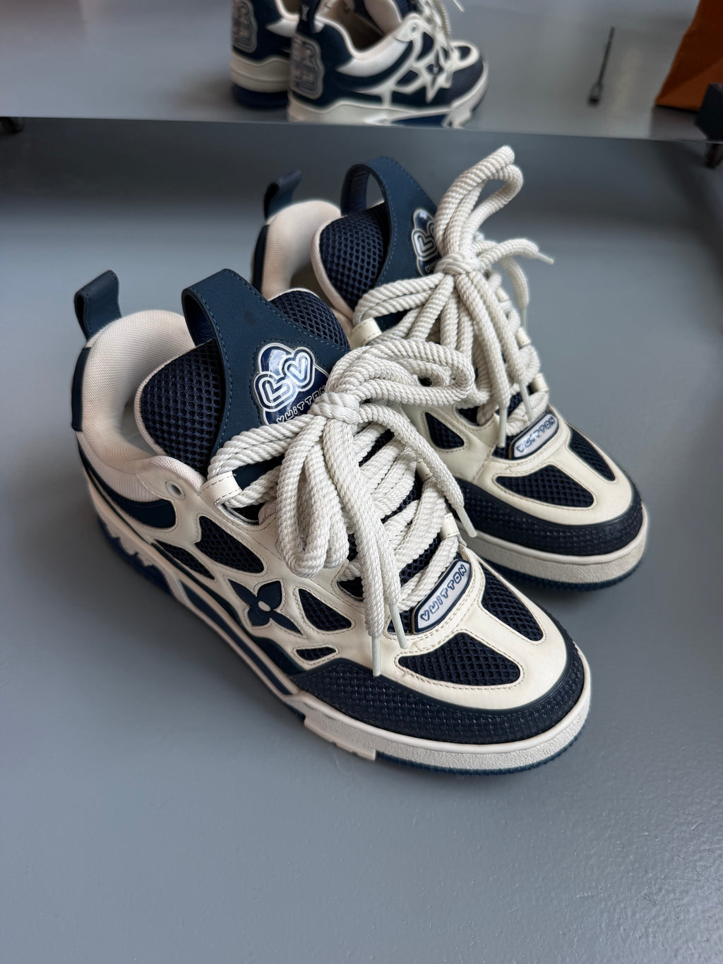 LOUIS VUITTON SKATE SNEAKER NAVY - UK 6.5 (Fit 7.5) | PRE OWNED