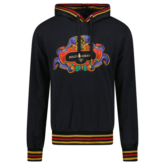 DOLCE AND GABBANA NAVY LOGO HOODIE - XL (52)