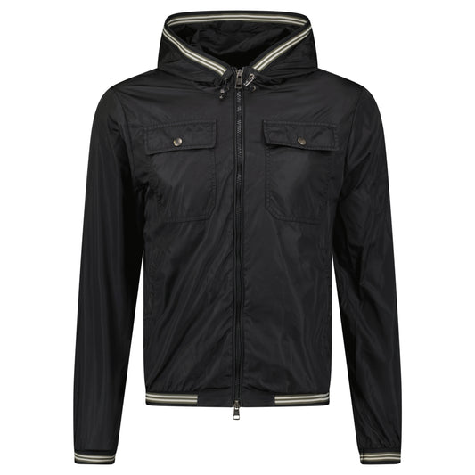 MONCLER BLACK WINDBREAKER - SIZE 1 (S)