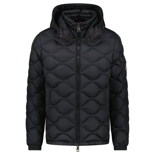 MONCLER BLACK COAT - SIZE 4 (Fits L)