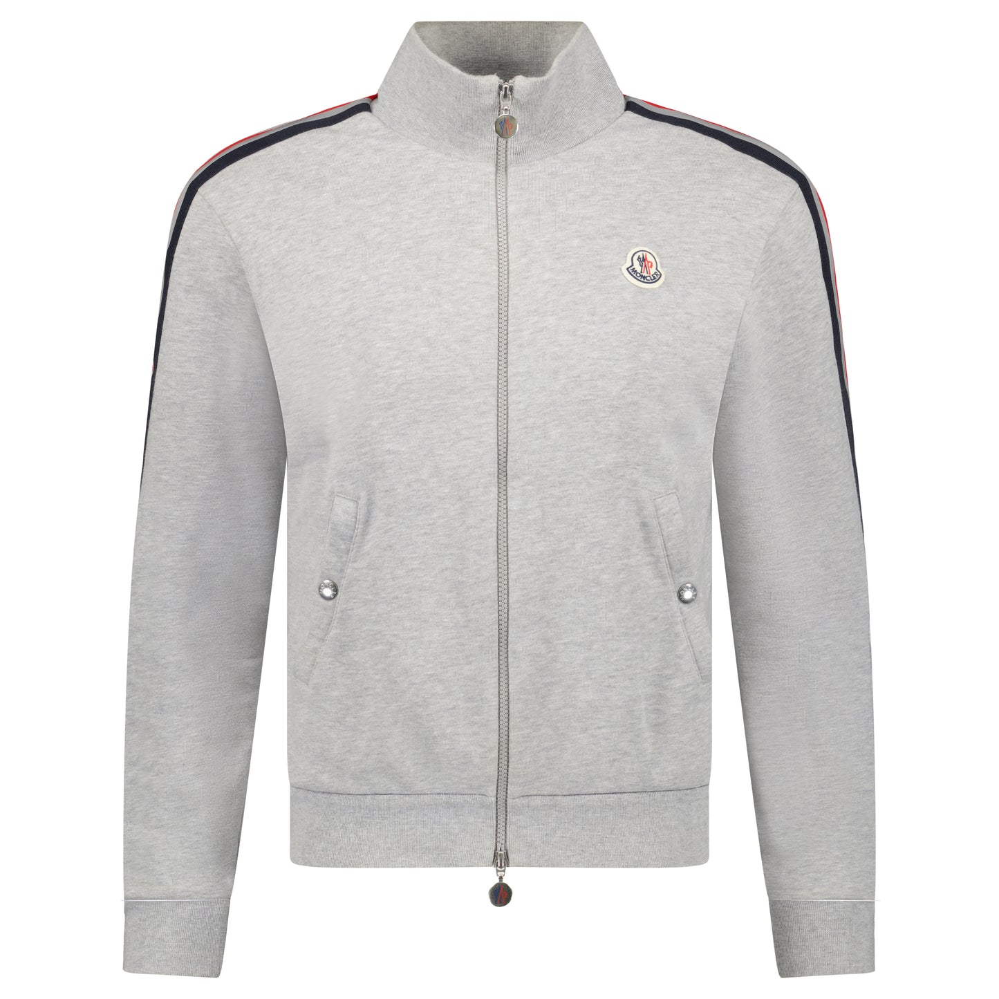 MONCLER GREY ZIP TRACK JACKET  - MEDIUM (Fits Small)