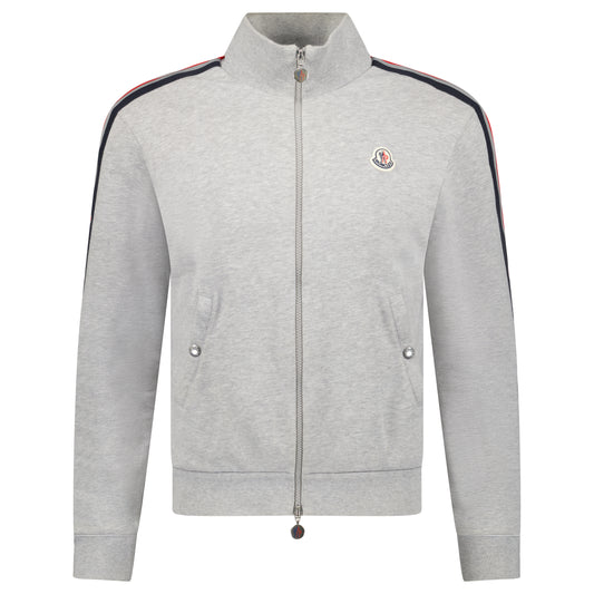 MONCLER GREY ZIP TRACK JACKET  - MEDIUM (Fits Small)