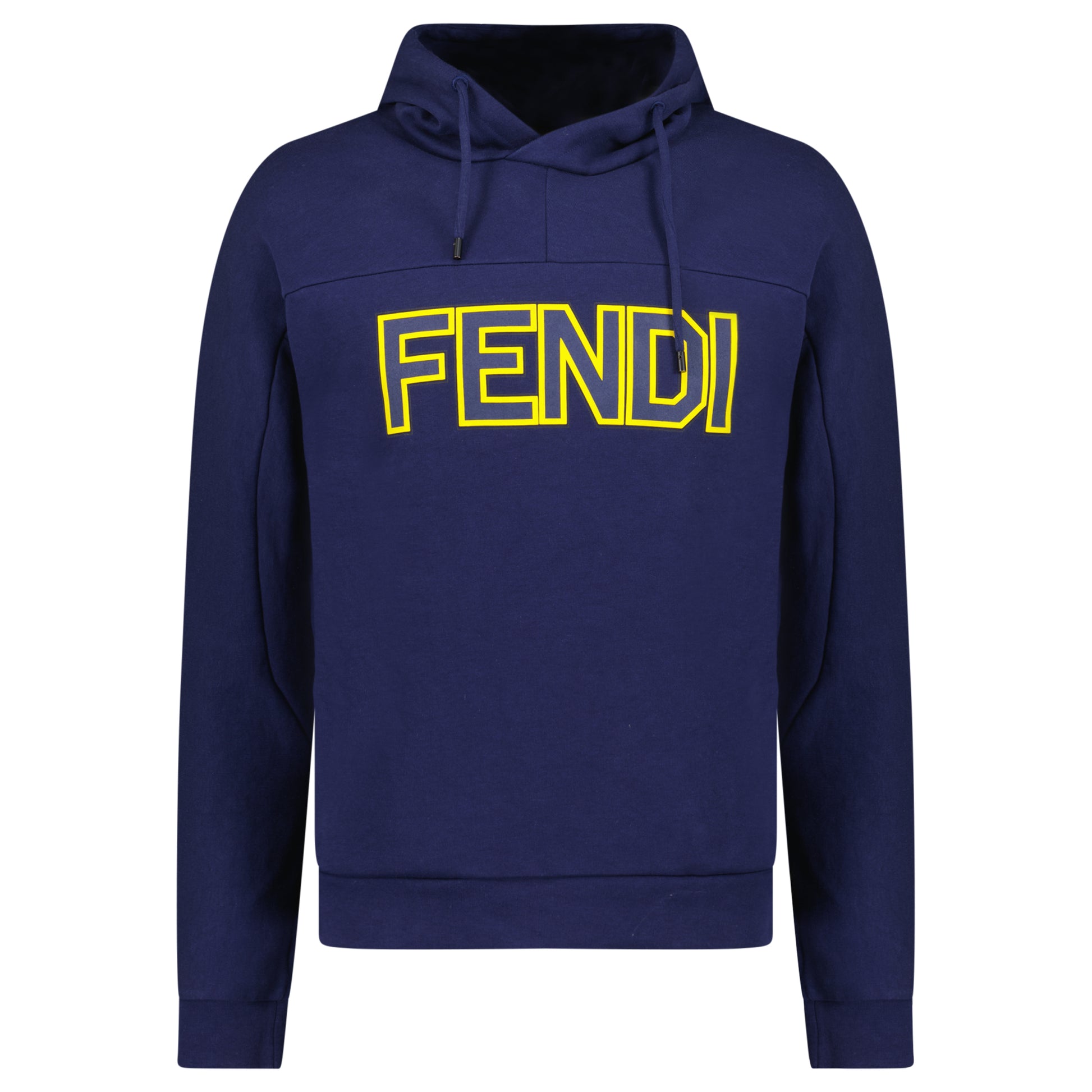 FENDI NAVY LOGO HOODIE - MEDIUM