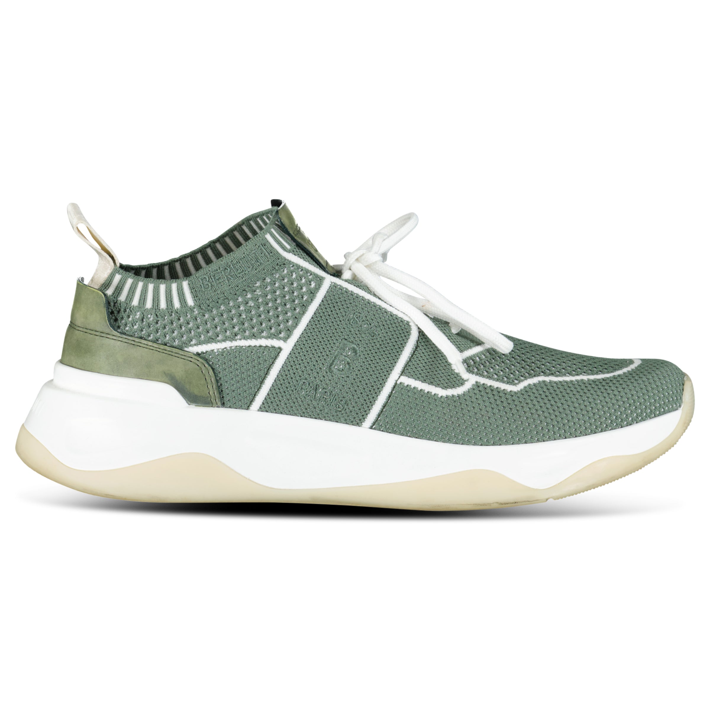 BERLUIT LIGHT GREEN SHADOW KNIT TRAINER - UK 7 (Fit 7.5) | PRE OWNED