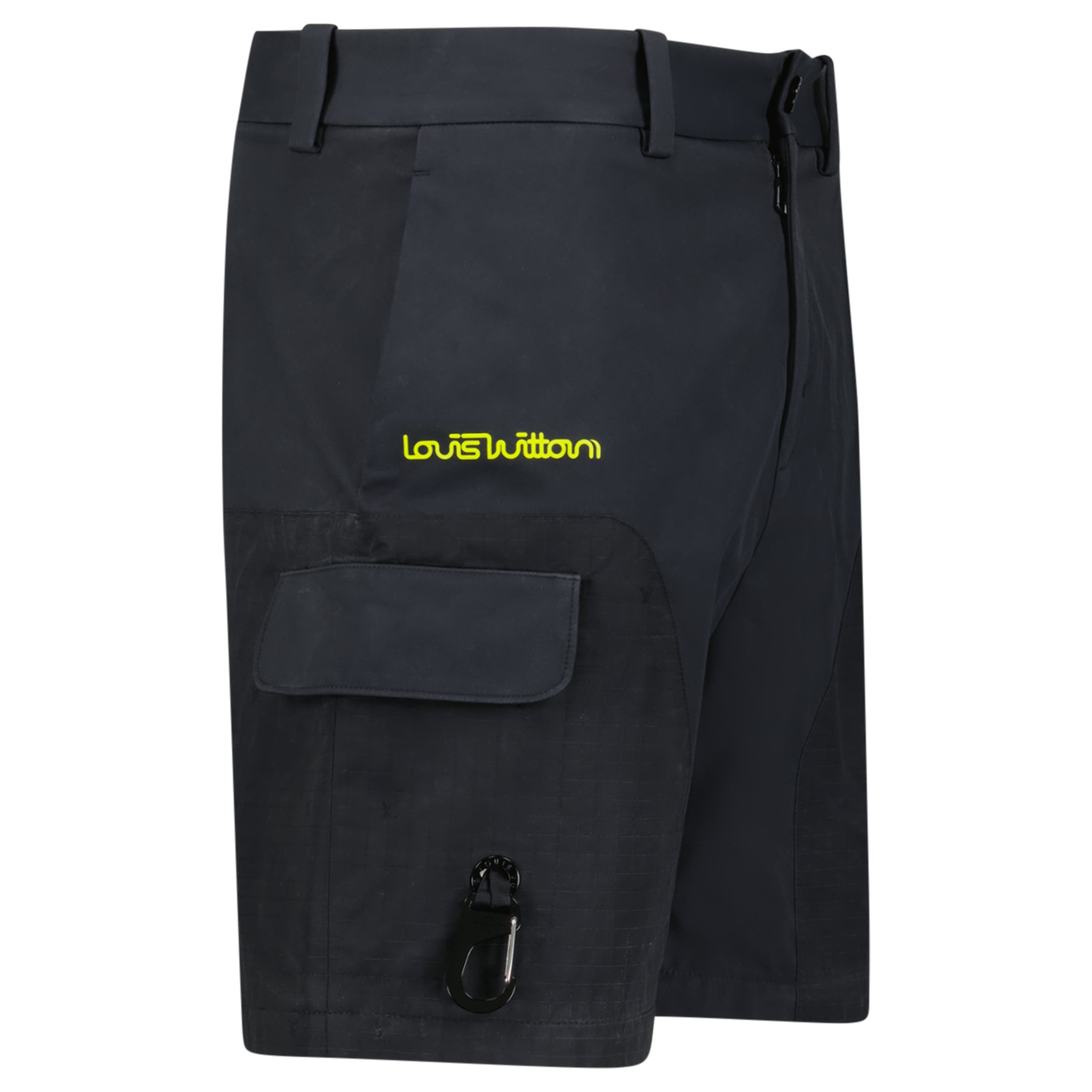LOUIS VUITTON BLACK NYLON CARGO SHORTS - LARGE (Fit Medium) | PRE OWNED