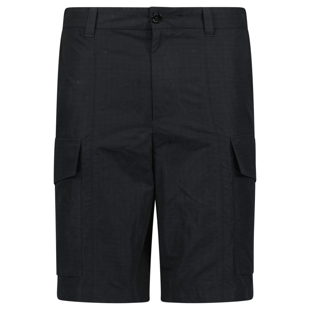 LOUIS VUITTON BLACK MONOGRAM NYLON CARGO SHORTS - MEDIUM (48) | PRE OWNED