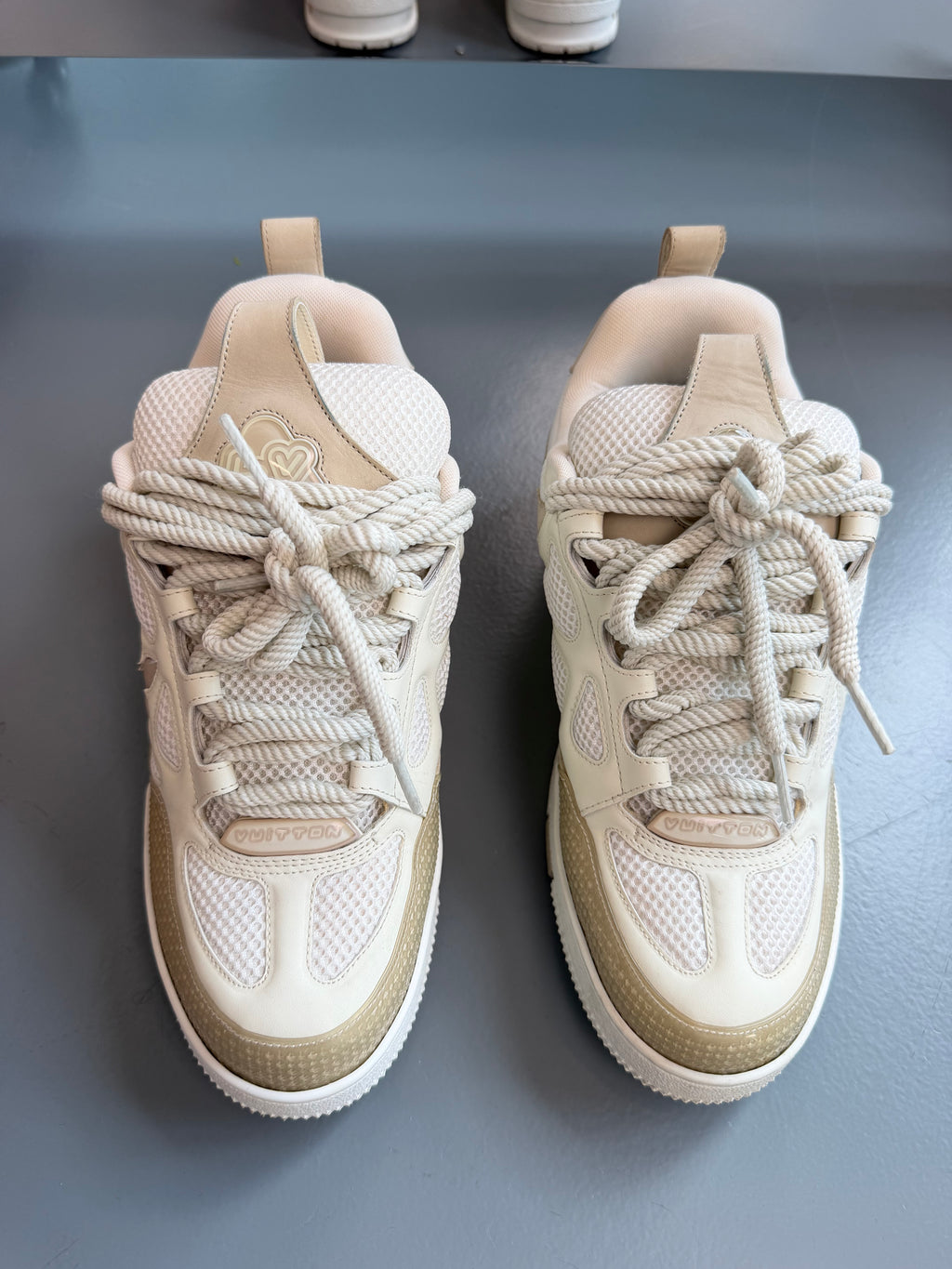 LOUIS VUITTON SKATE SNEAKER BEIGE - UK 7.5 (Fits 8.5) | PRE OWNED