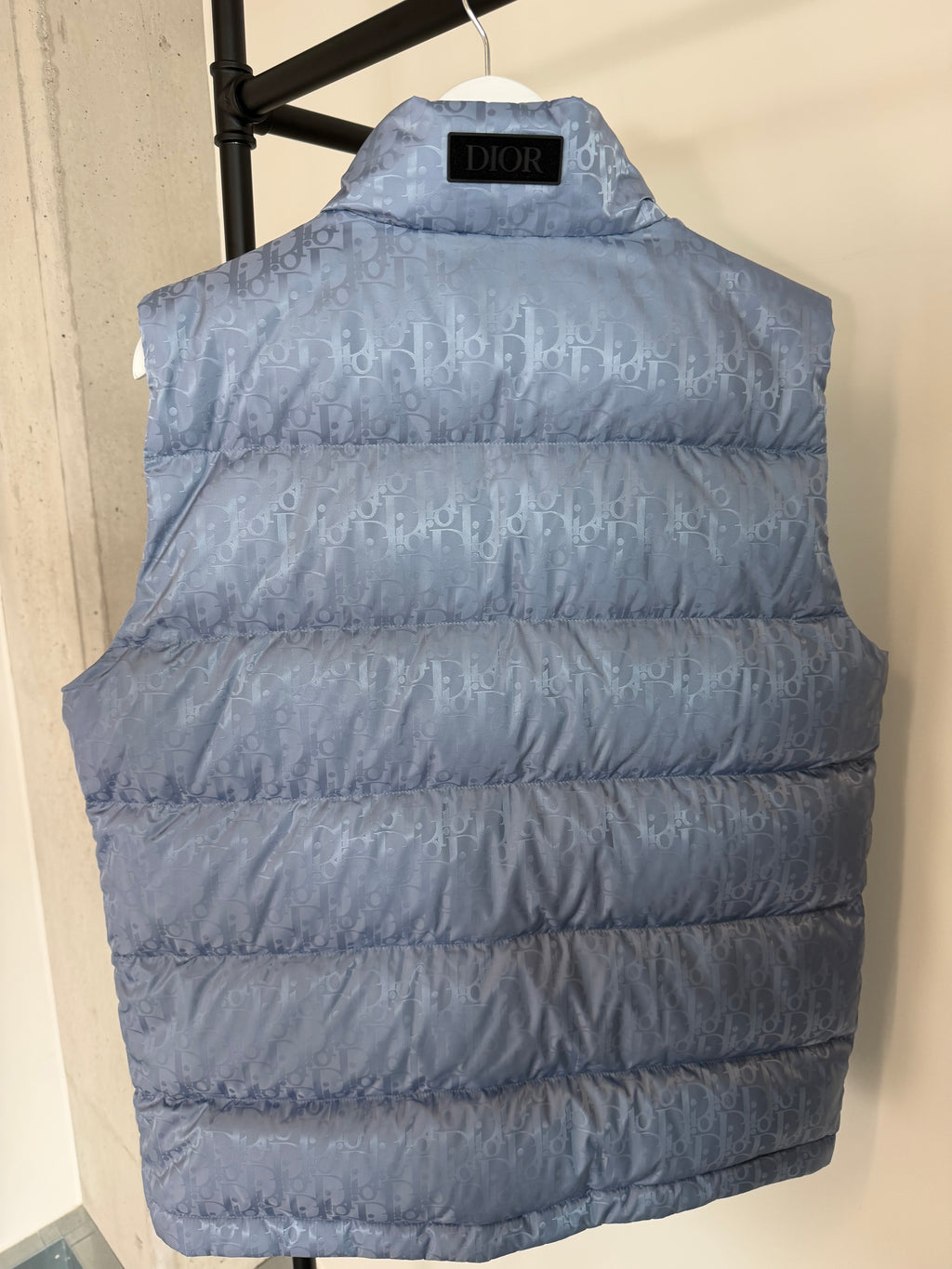 DIOR JACQUARD OBLIQUE GILET LIGHT BLUE - MEDIUM (48) | PRE OWNED