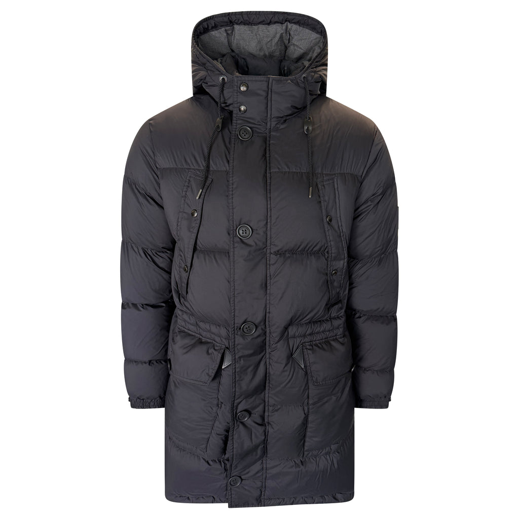 BURBERRY BLACK DOWN PUFFER COAT - LARGE | PRE OWNED