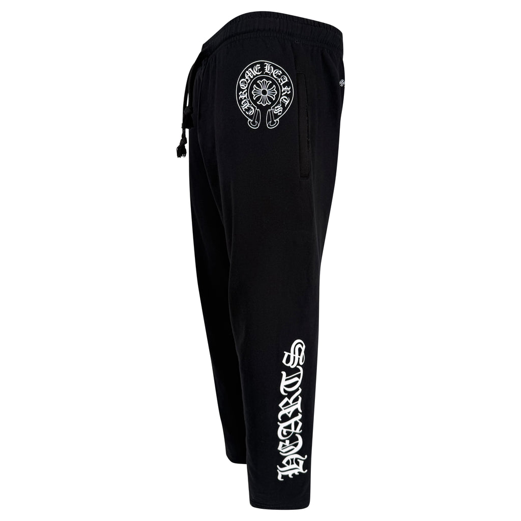 CHROME HEARTS BLACK LOOG TRACK PANTS - LARGE | PRE OWNED