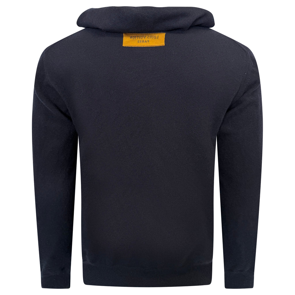 LOUIS VUITTON NAVY LVSE LV EMBOSSED HOODIE NAVY - MEDIUM | PRE OWNED