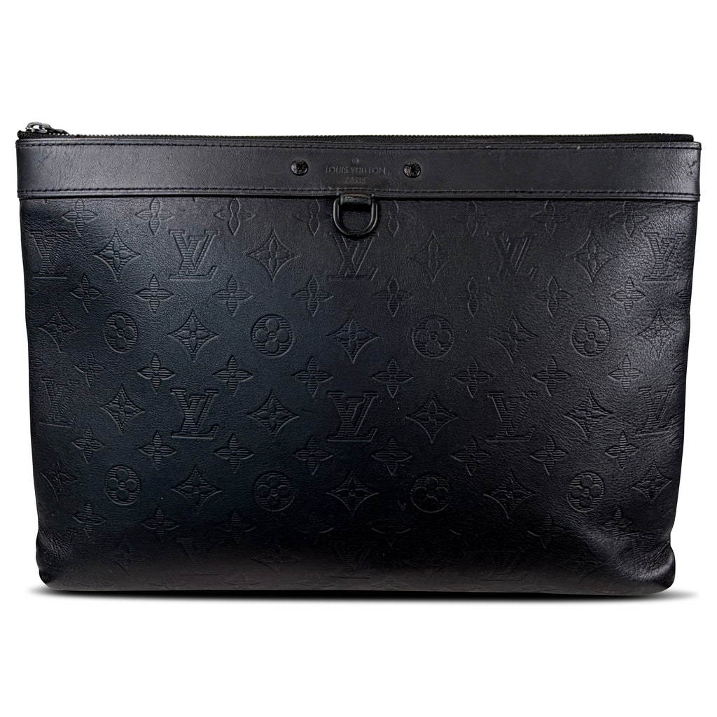 LOUIS VUITTON CLUTCH POCHETTE DISCOVERY SHADOW MONOGRAM | PRE OWNED