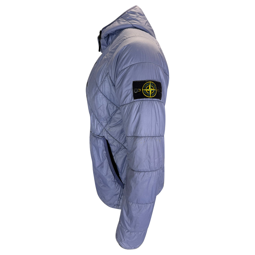 STONE ISLAND LIGHT LILAC QUILTED JACKET - LARGE