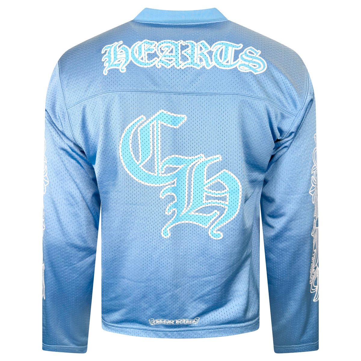 CHROME HEARTS LIGHT BLUE LONG SLEEVED JERSEY - MEDIUM | PRE OWNED