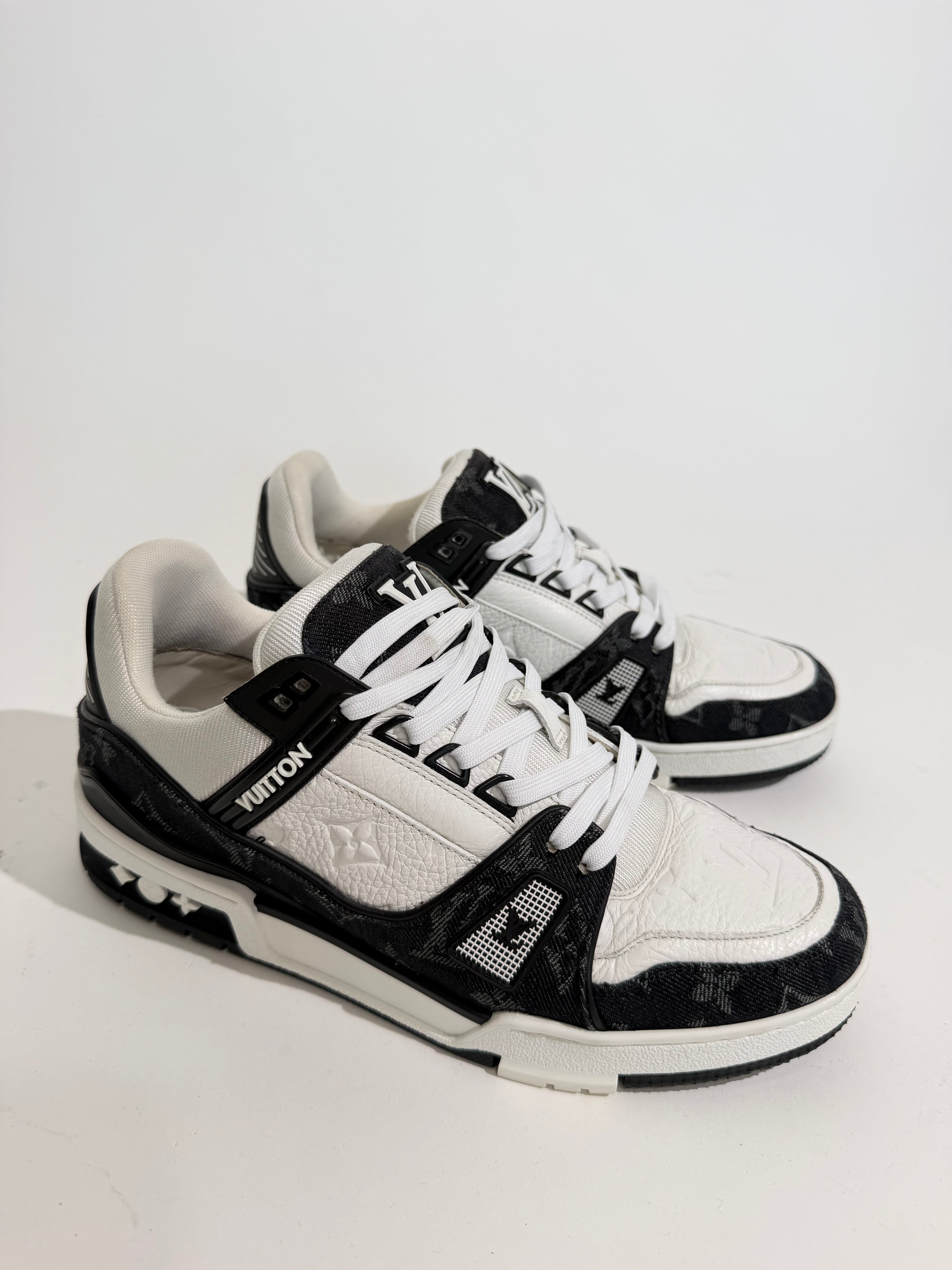 LOUIS VUITTON BLACK DENIM TRAINER - UK 6 (Fit 7) | PRE OWNED