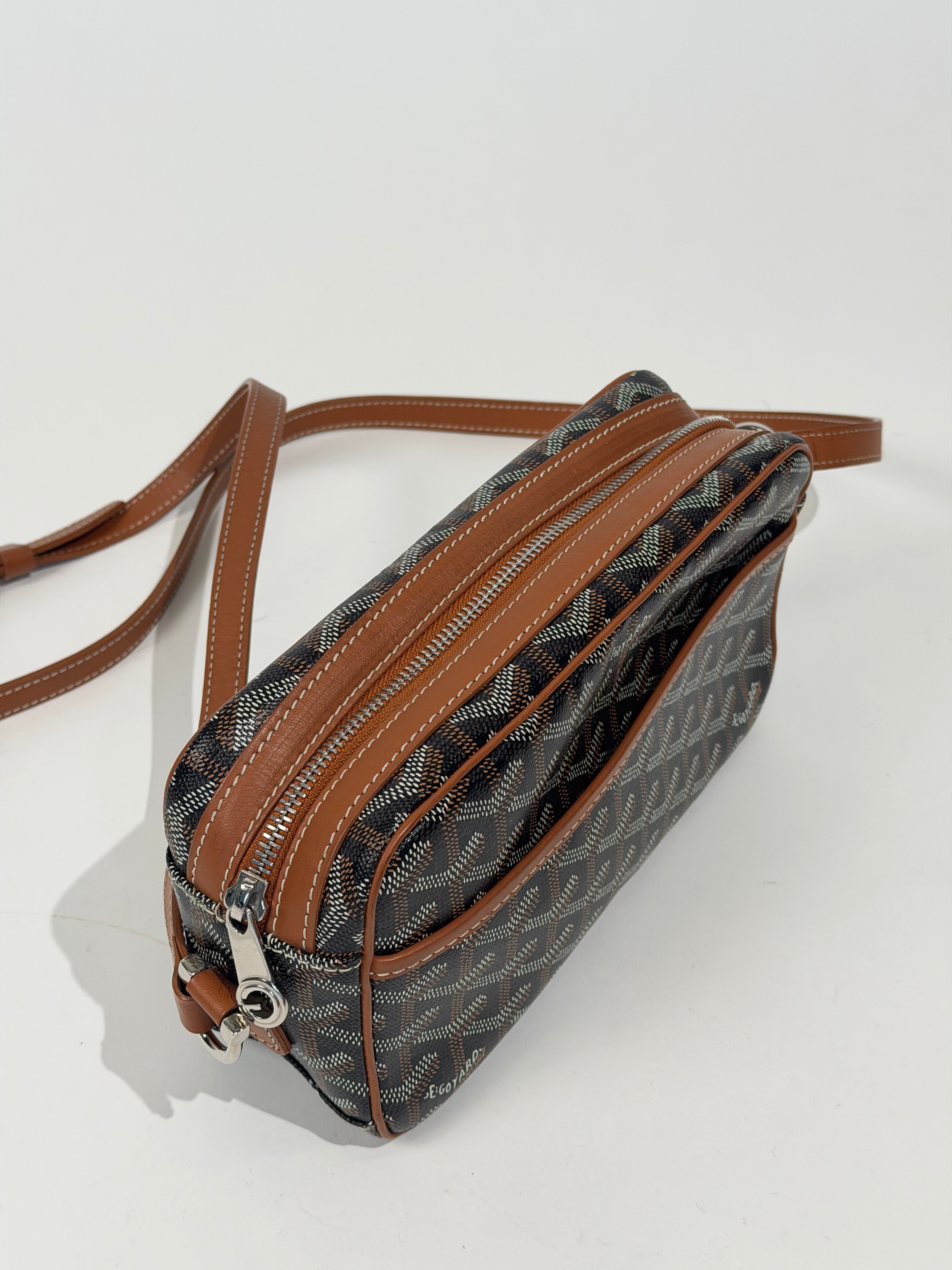 GOYARD CAP VERT TAN / BLACK  | PRE OWNED