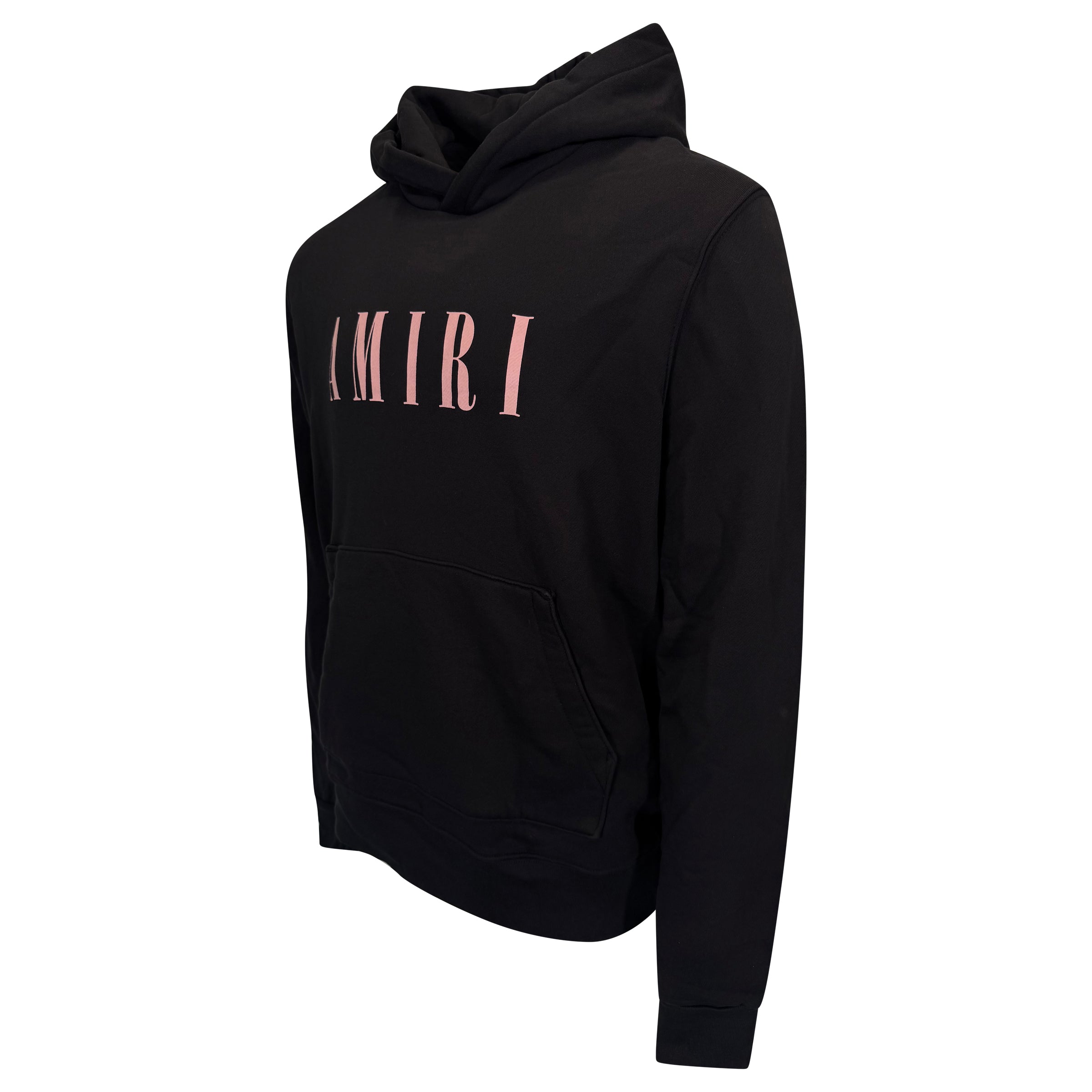 AMIRI BLACK / PINK LOGO HOODIE - XXL | PRE OWNED